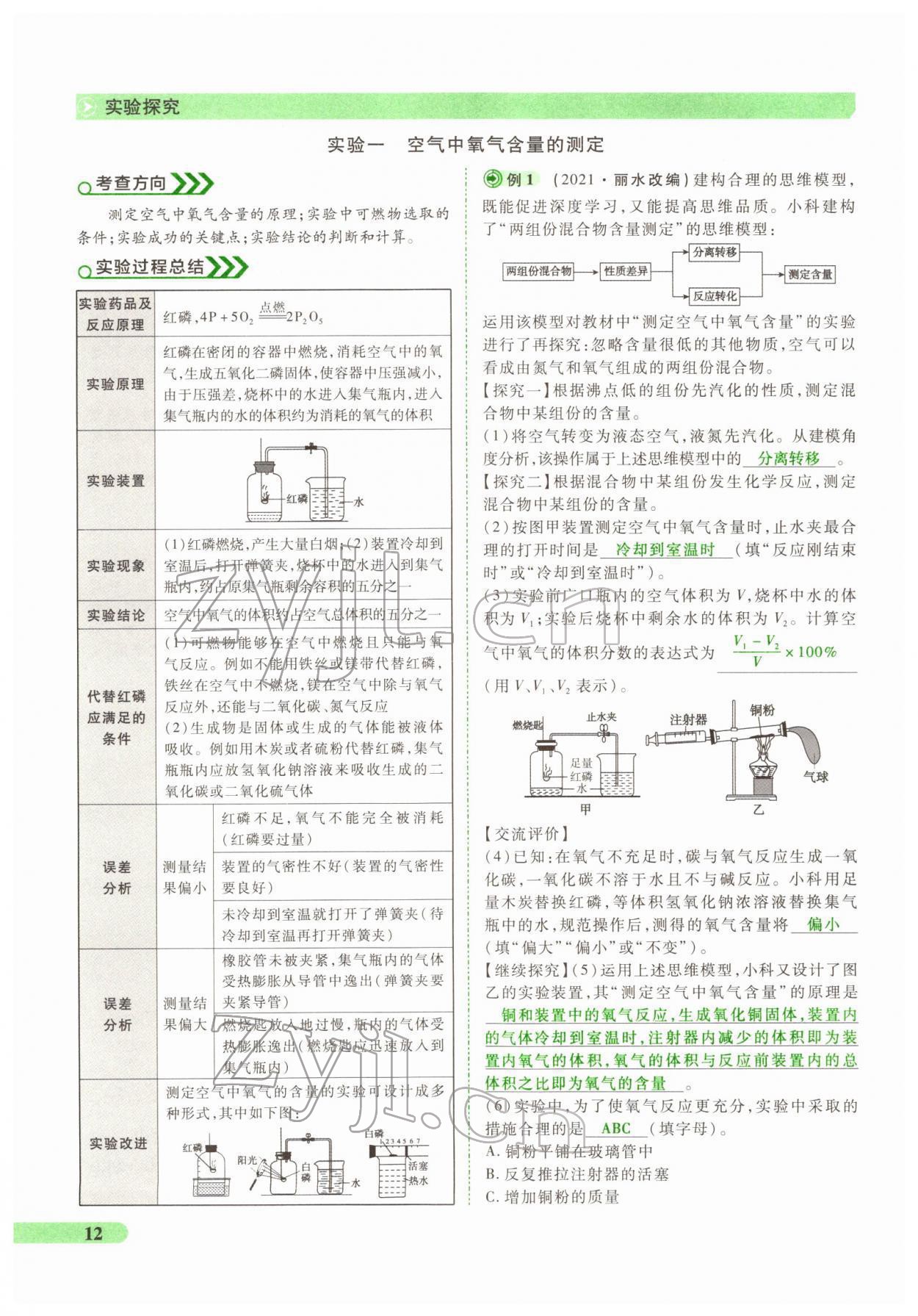 2022年國華教育中考奪冠化學河南專版 第12頁