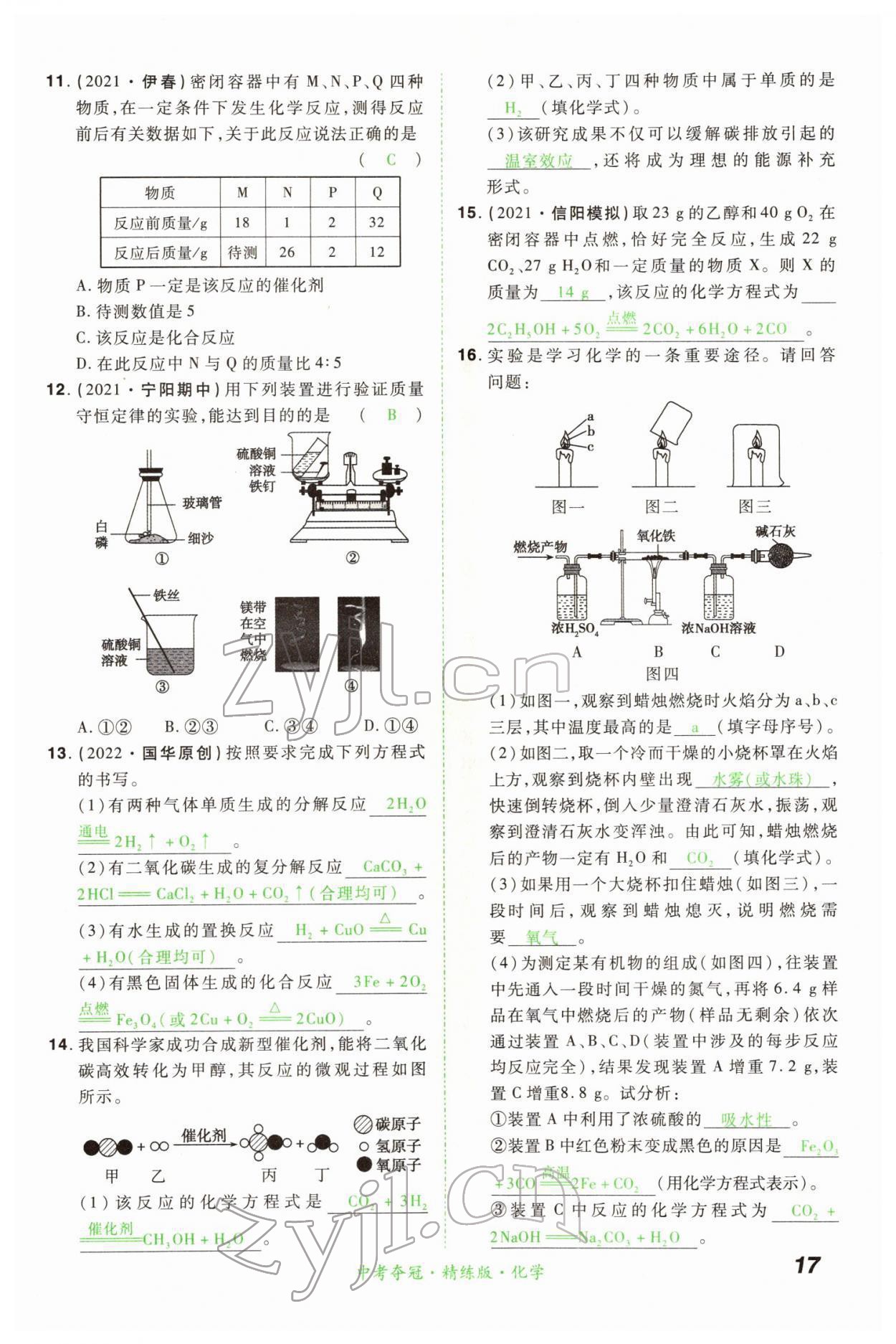 2022年國華教育中考奪冠化學河南專版 第17頁