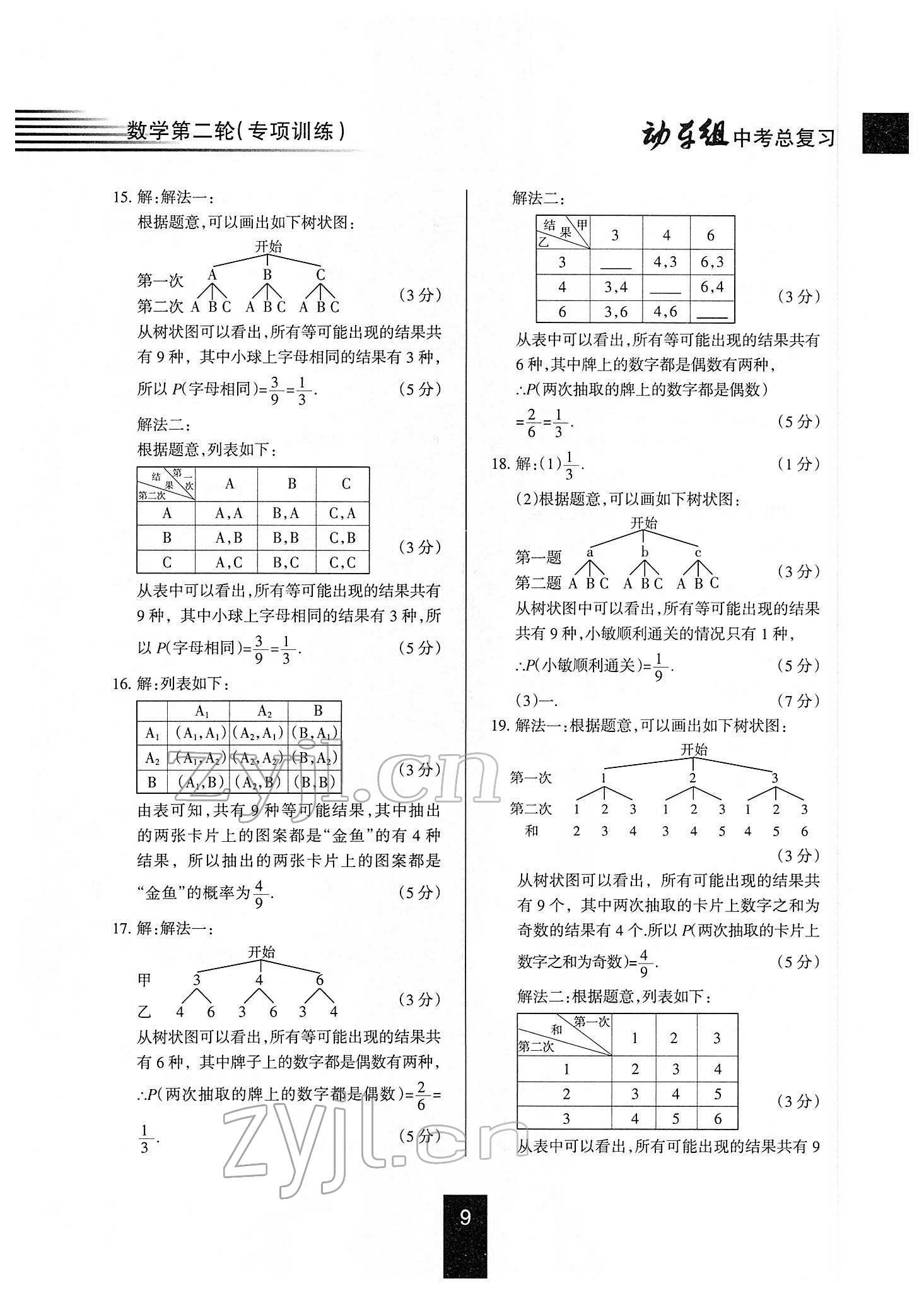 2022年動車組中考總復(fù)習(xí)數(shù)學(xué)人教版 第9頁