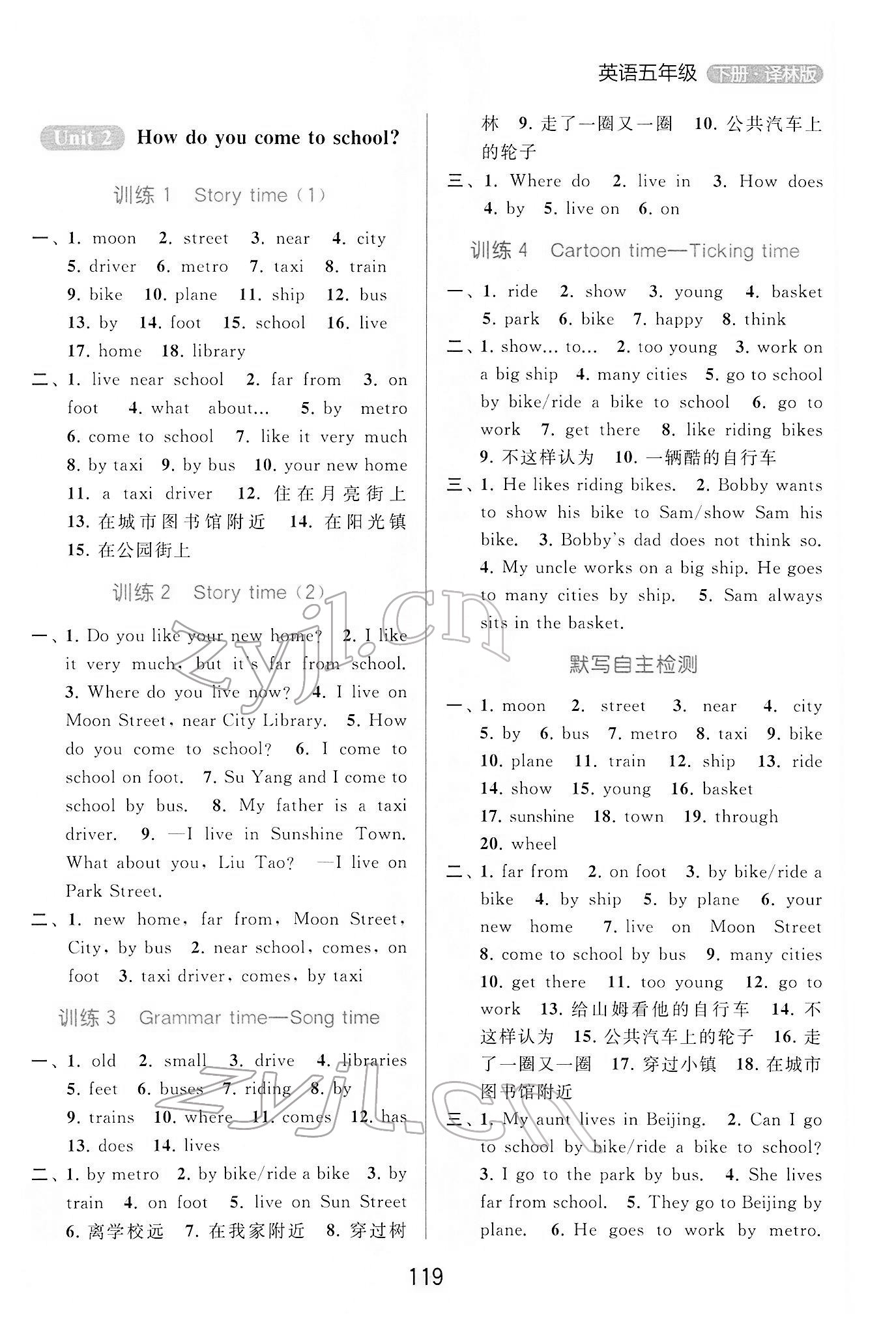 2022年亮點(diǎn)給力默寫(xiě)天天練五年級(jí)英語(yǔ)下冊(cè)譯林版 第3頁(yè)