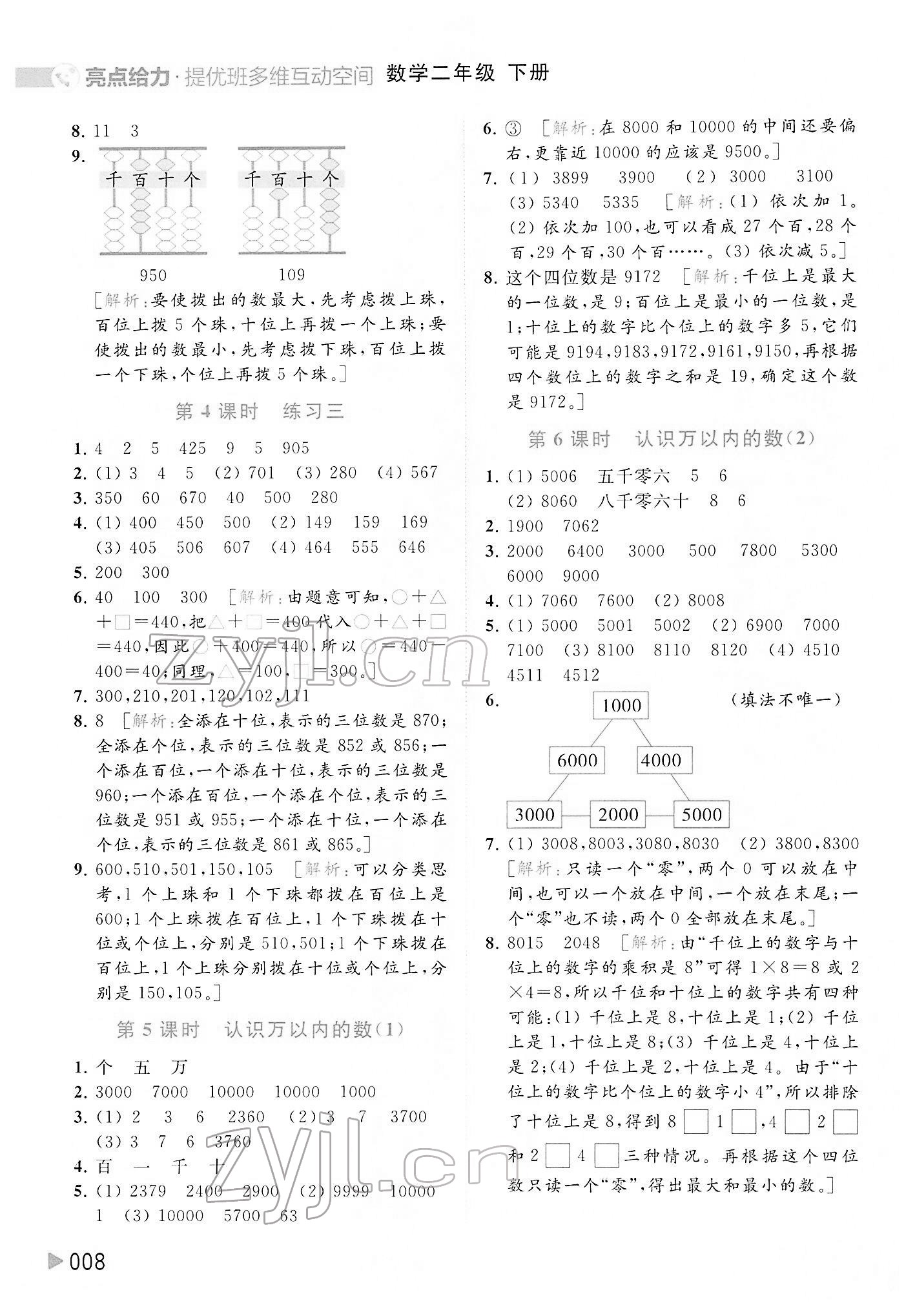 2022年亮點(diǎn)給力提優(yōu)班多維互動(dòng)空間二年級(jí)數(shù)學(xué)下冊(cè)蘇教版 第8頁