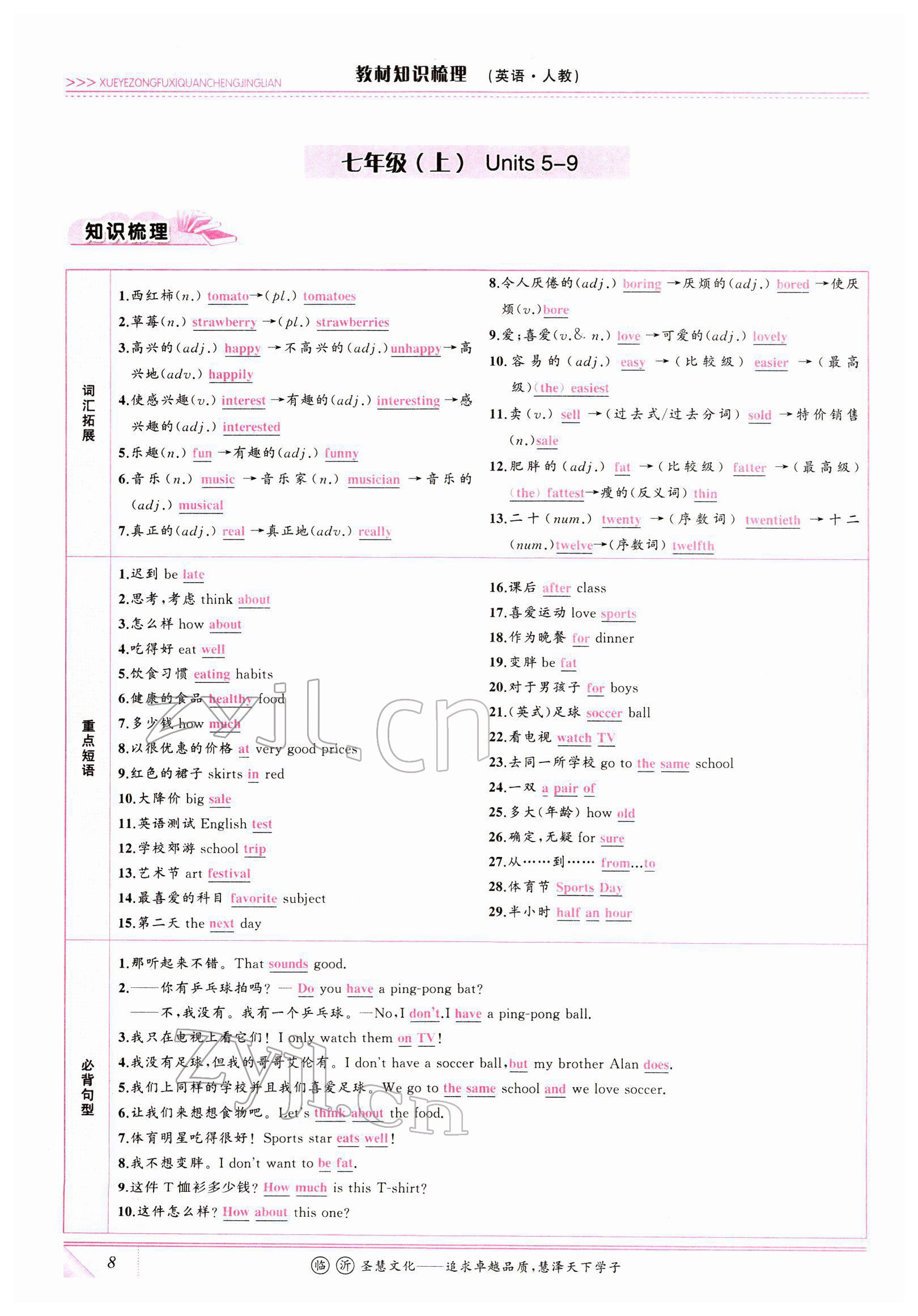 2022年智慧大課堂學(xué)業(yè)總復(fù)習(xí)全程精練英語人教版 參考答案第18頁