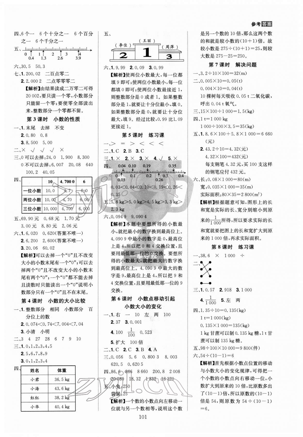 2022年龍門之星四年級(jí)數(shù)學(xué)下冊(cè)人教版 第5頁(yè)