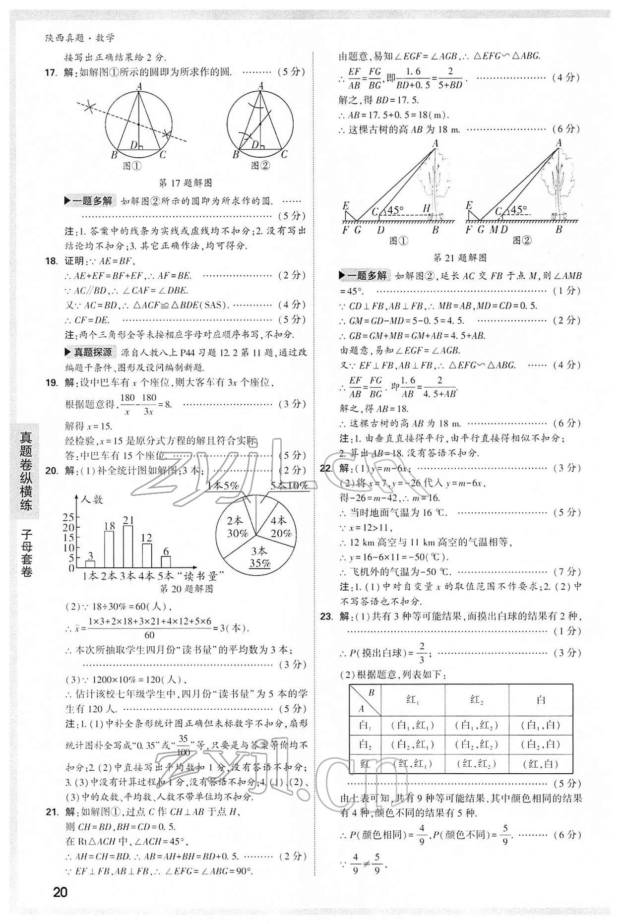 2022年萬唯中考真題數(shù)學(xué)人教版陜西專版 第20頁