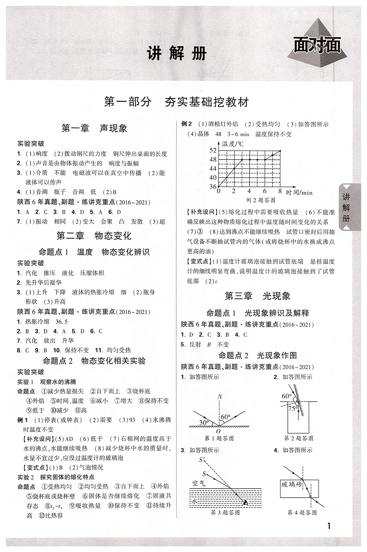 2022年陜西中考面對面物理 參考答案第4頁