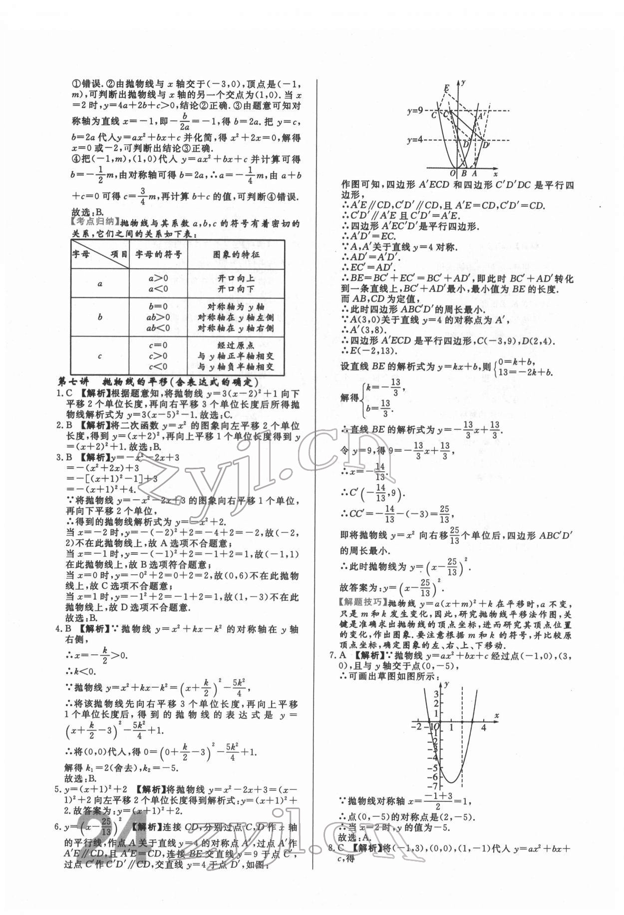 2022年中考必刷真题分类详解数学中考人教版 参考答案第24页