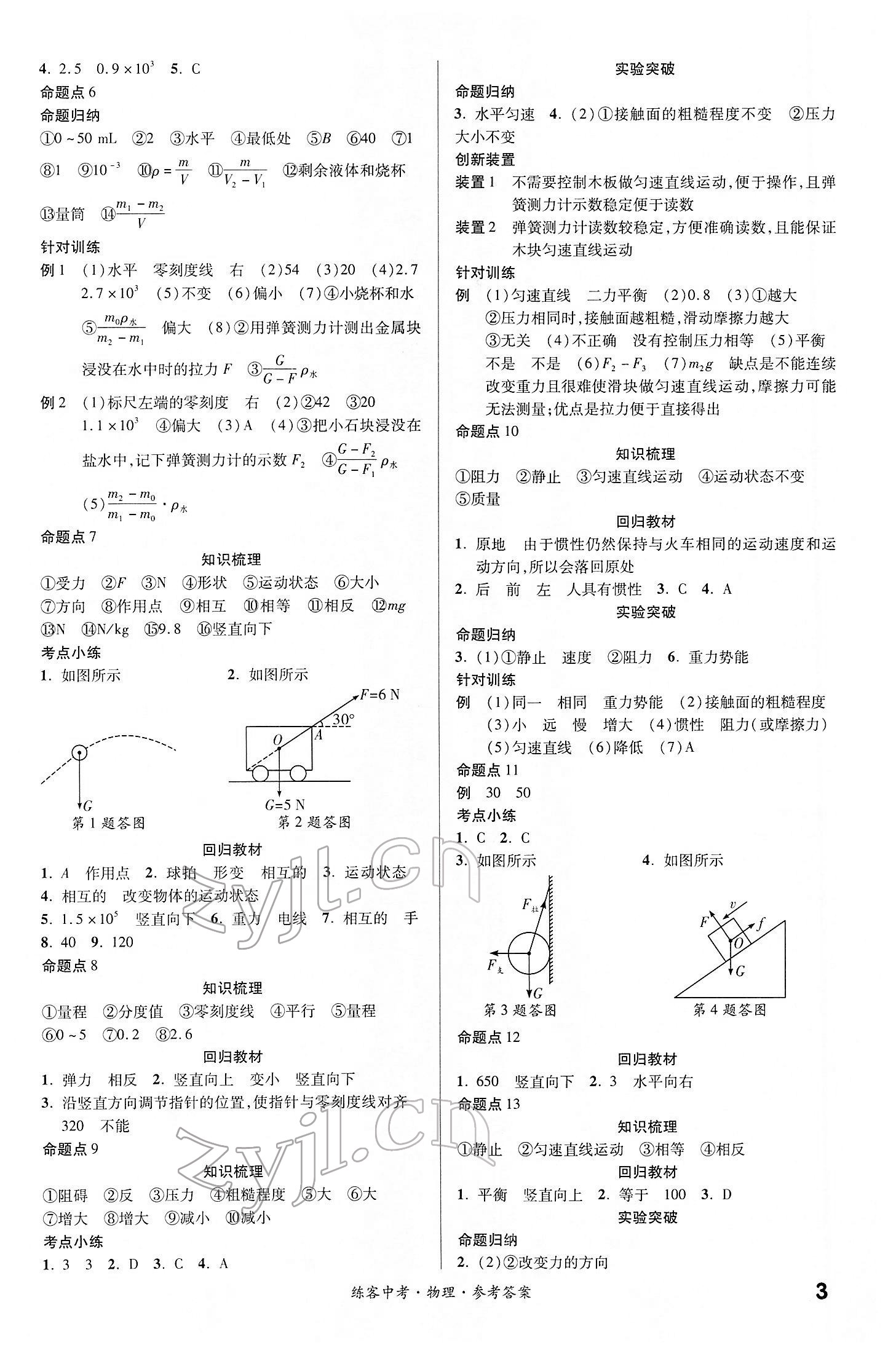 2022年練客中考提優方案物理安徽專版 第3頁