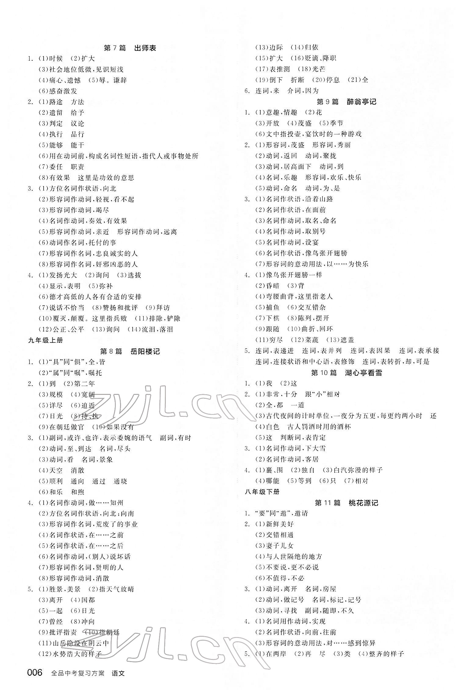 2022年全品中考復(fù)習(xí)方案語文甘肅專版 第5頁