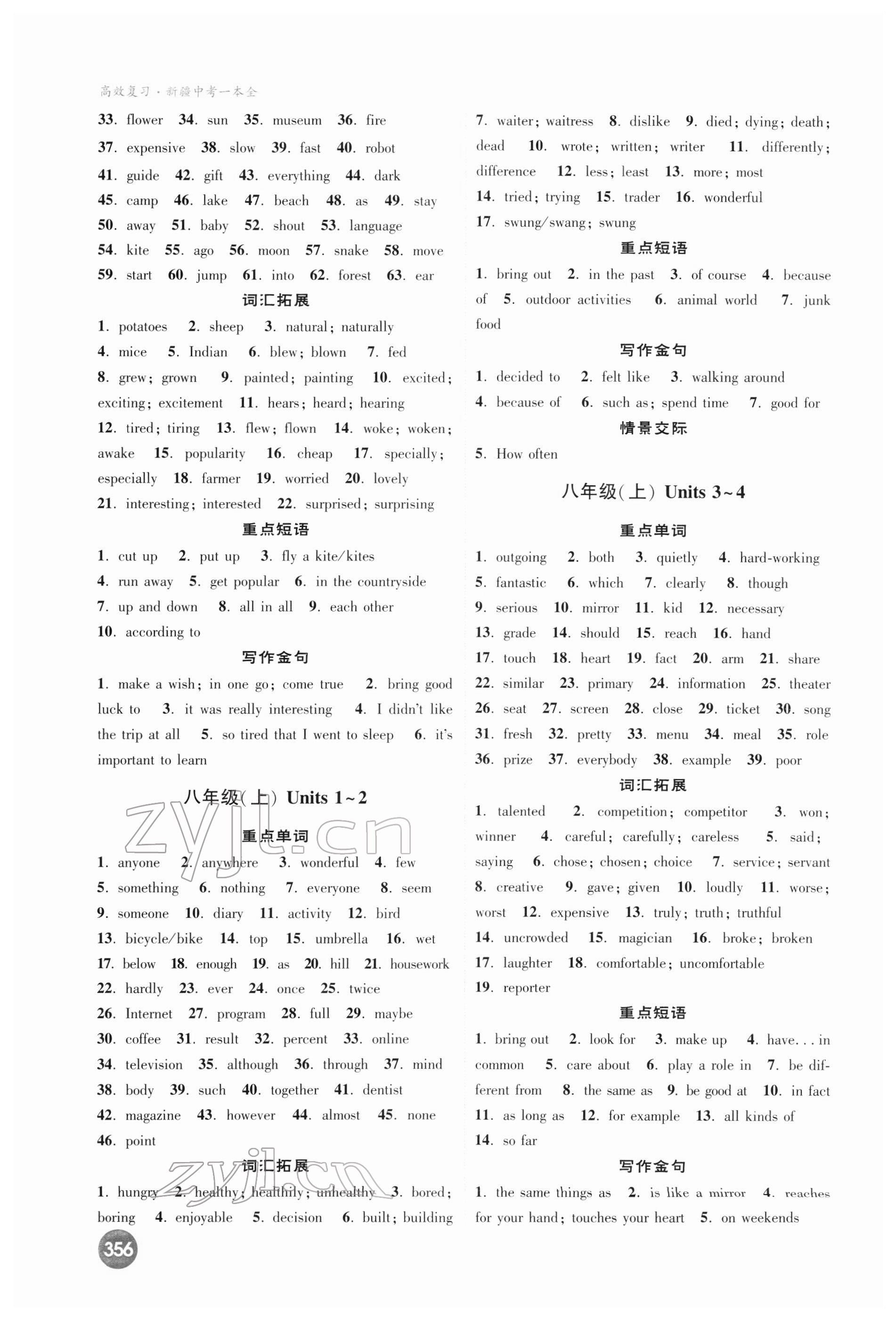 2022年高效復(fù)習(xí)新疆中考英語 第4頁