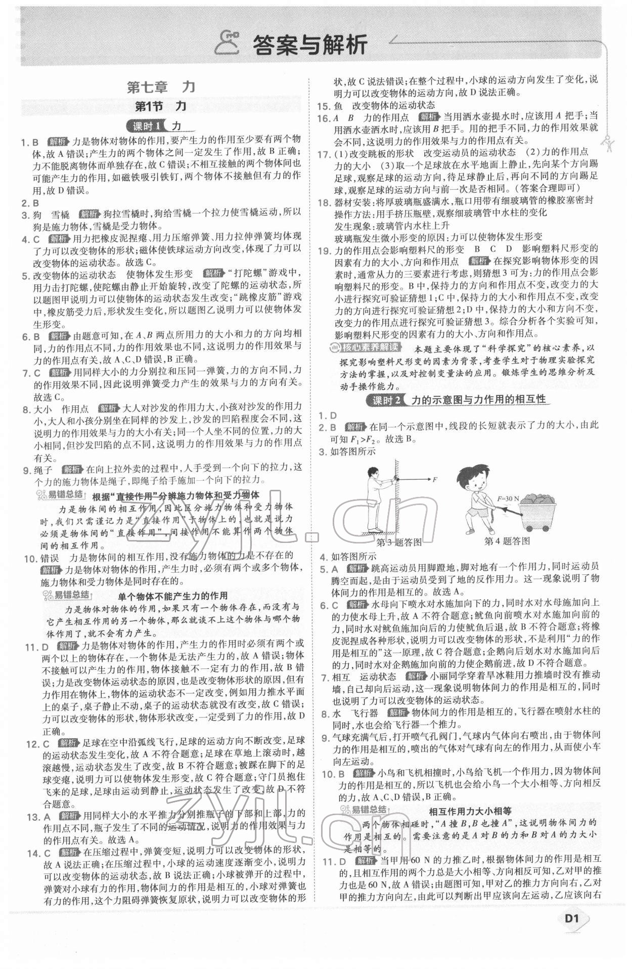 2022年少年班八年級(jí)物理下冊(cè)人教版 第1頁(yè)