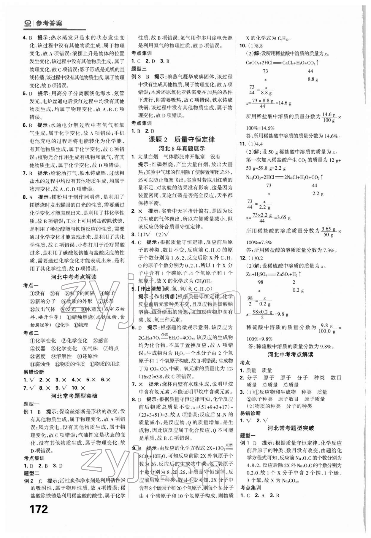 2022年全優(yōu)中考系統(tǒng)總復(fù)習(xí)化學(xué)河北專版 第10頁