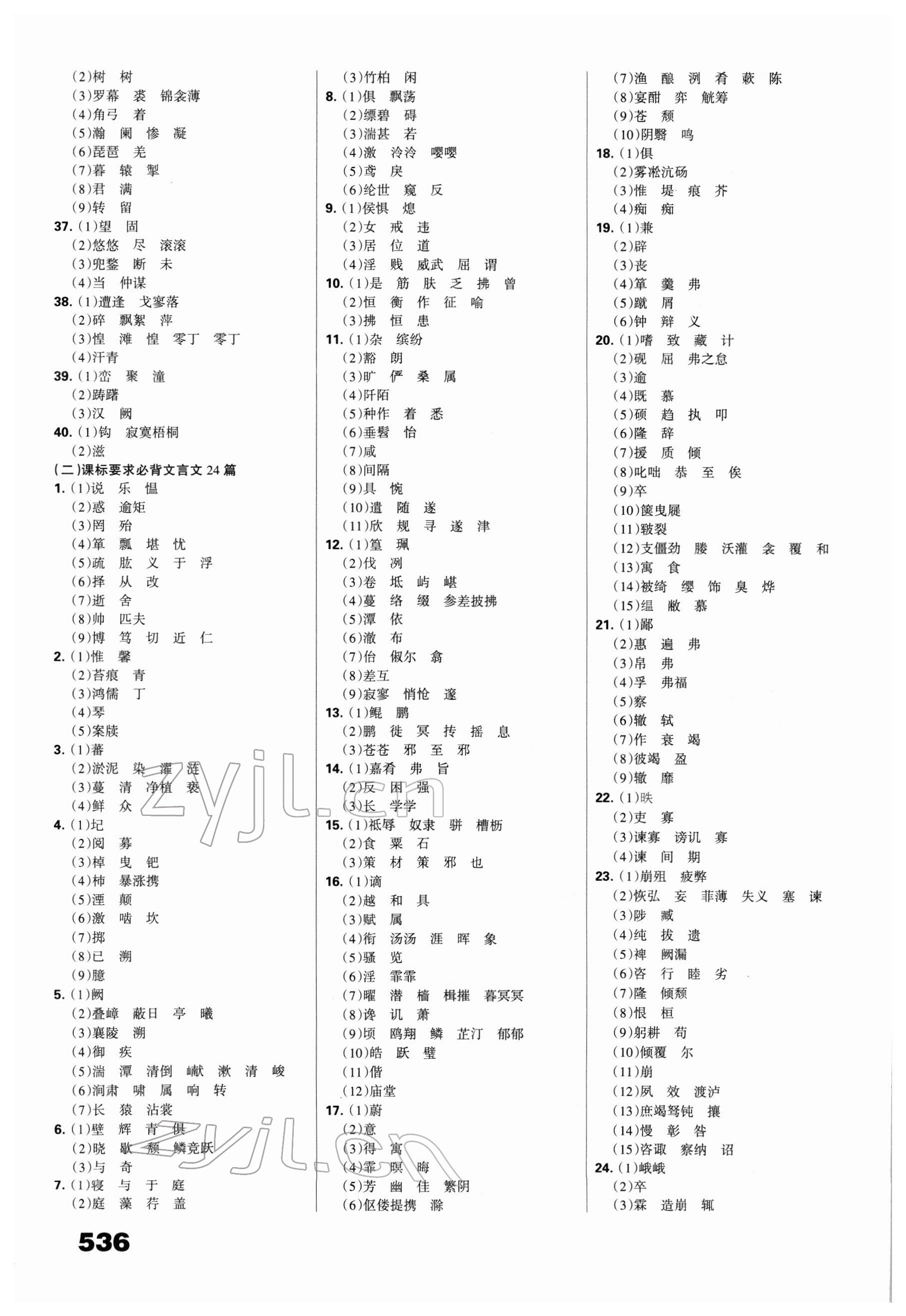 2022年全優(yōu)中考系統(tǒng)總復習語文河北專版 第12頁