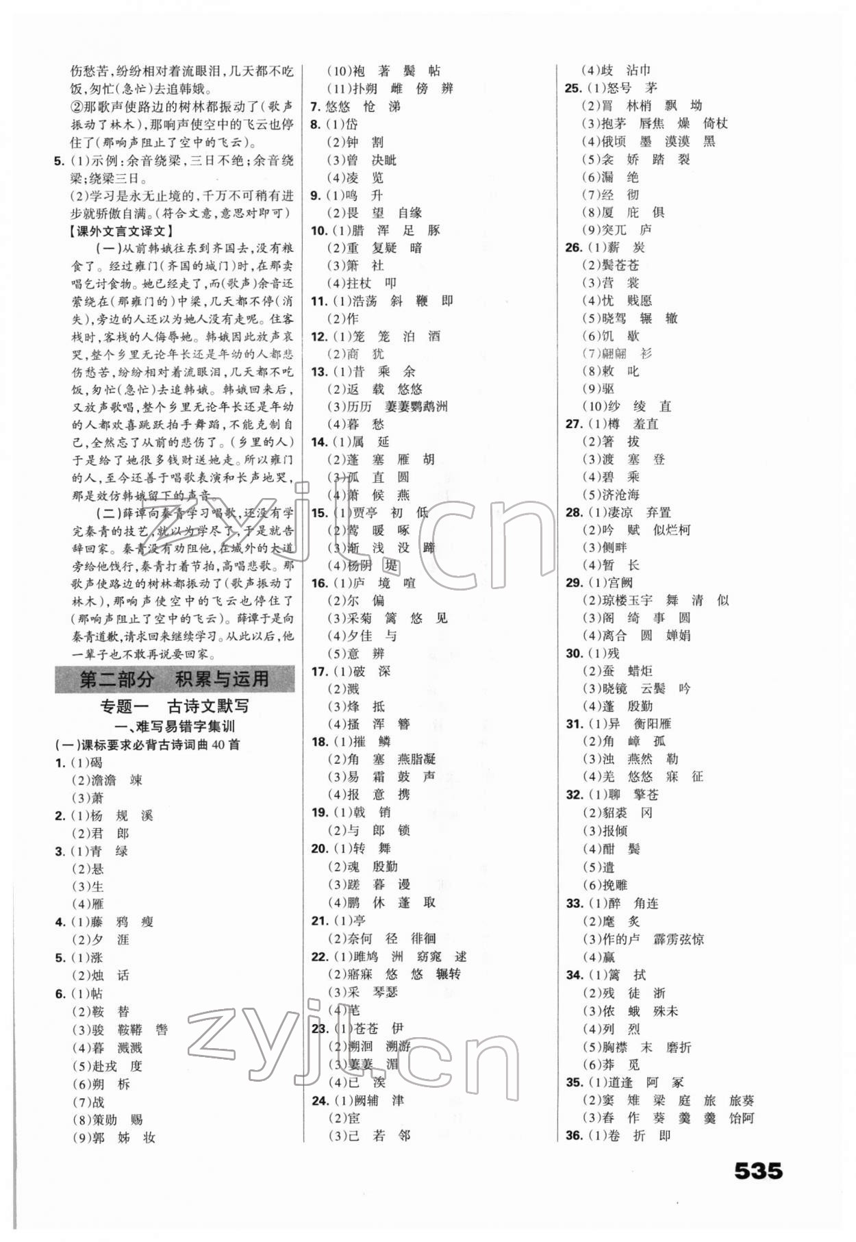 2022年全優(yōu)中考系統(tǒng)總復(fù)習(xí)語(yǔ)文河北專版 第11頁(yè)