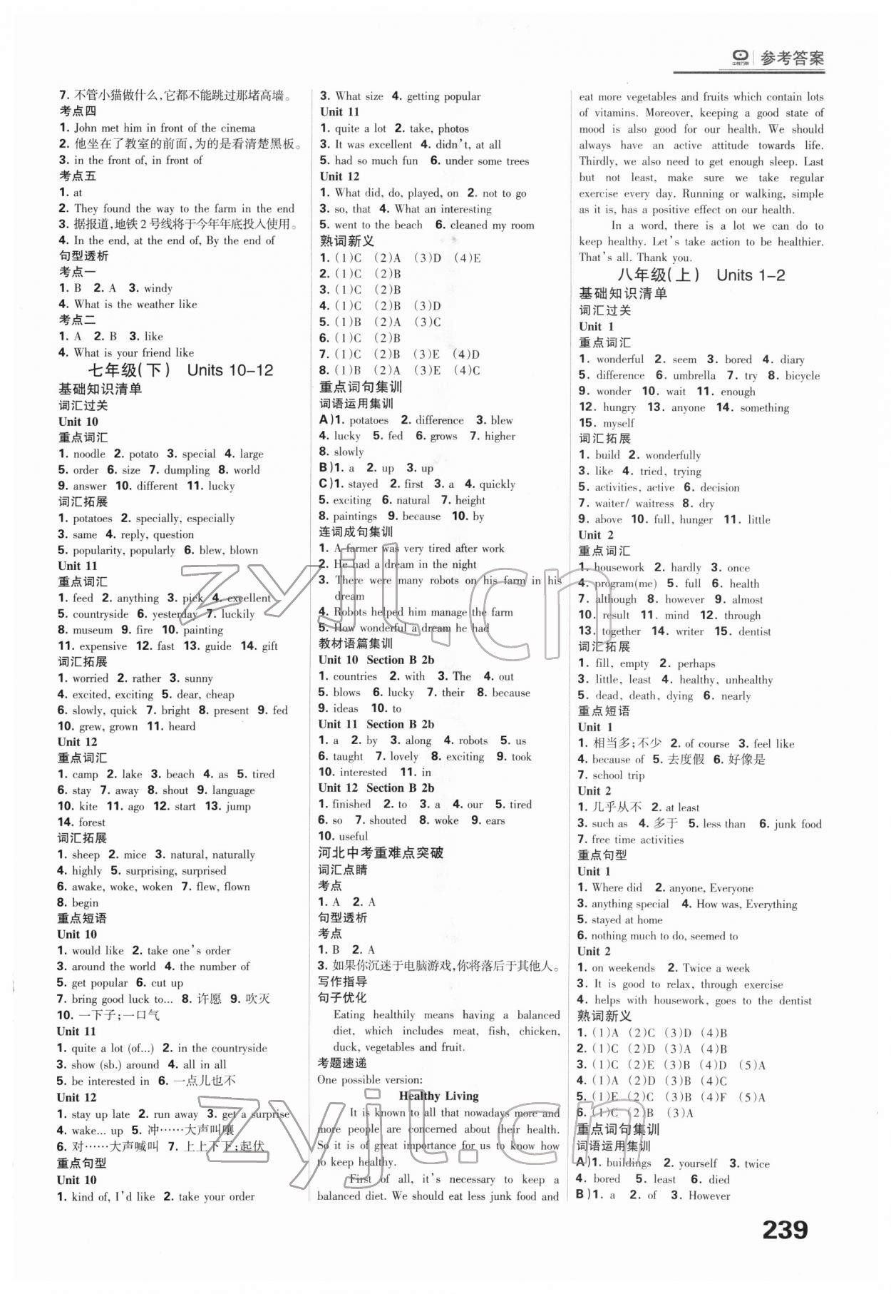 2022年全優(yōu)中考系統(tǒng)總復(fù)習(xí)英語河北專用 第5頁