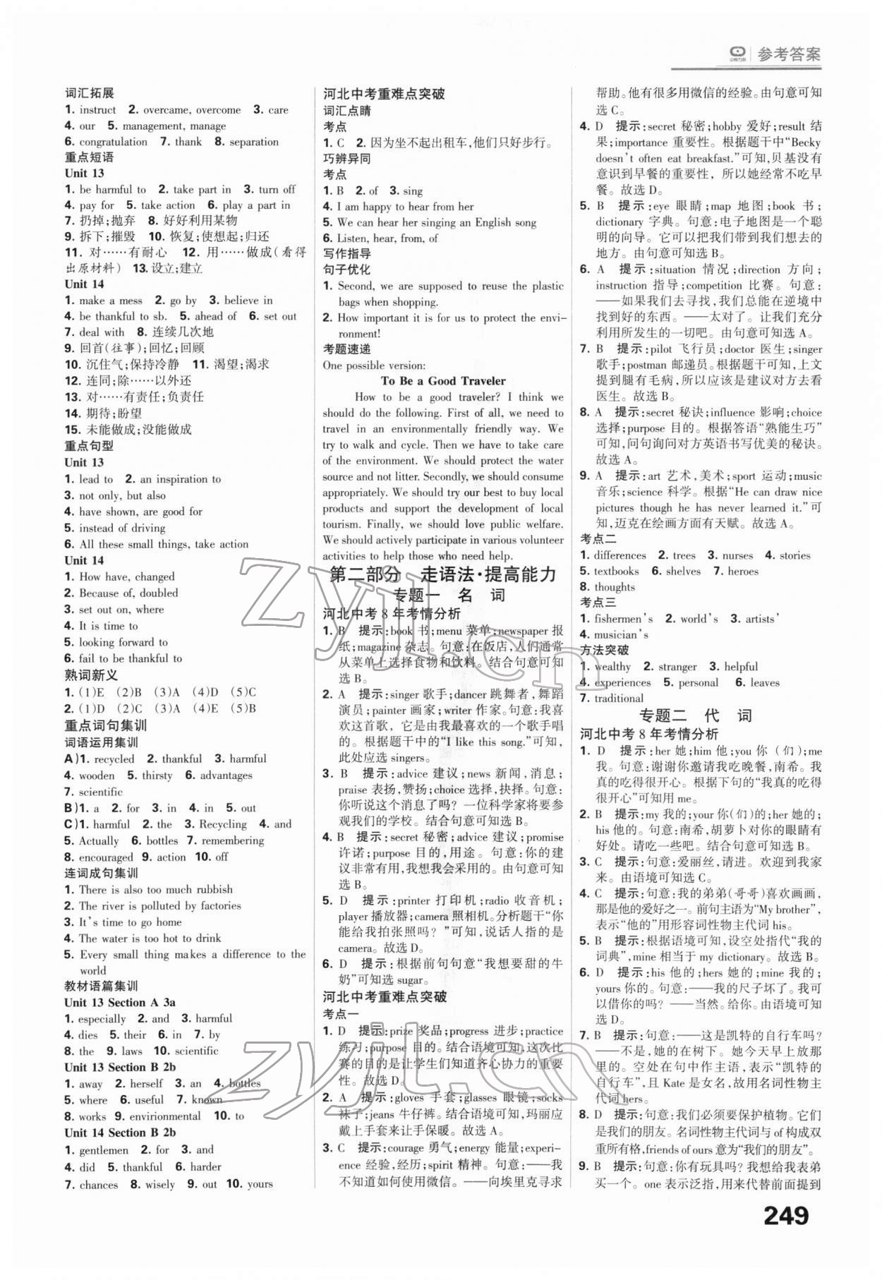 2022年全優(yōu)中考系統(tǒng)總復(fù)習(xí)英語河北專用 第15頁