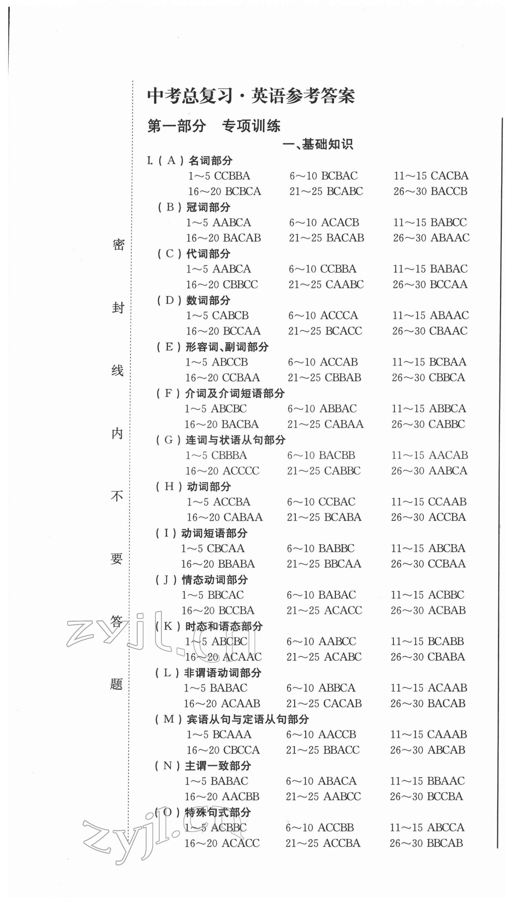 2022年中考總復(fù)習(xí)北方婦女兒童出版社英語 第1頁