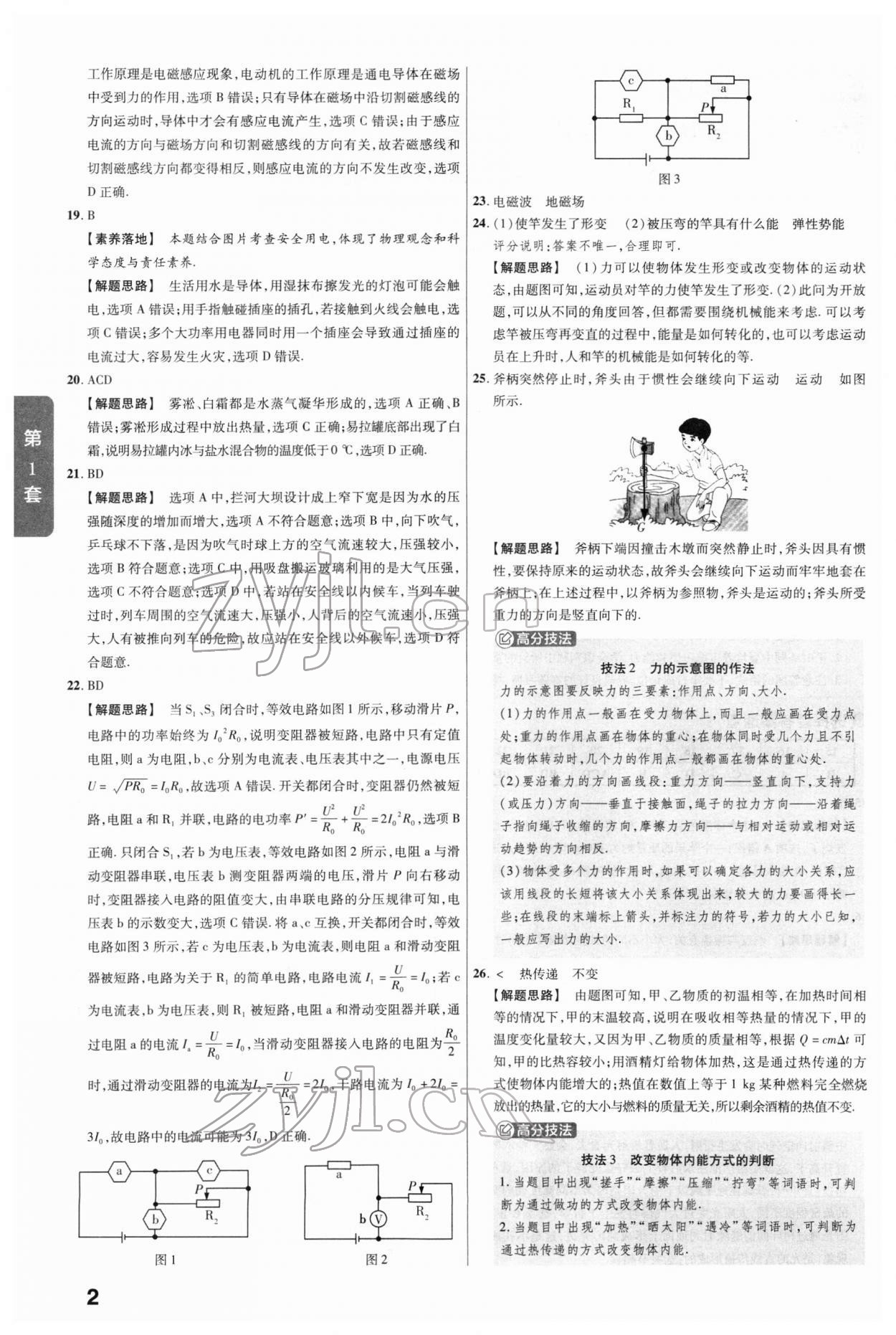 2022年金考卷45套匯編物理河北專版 參考答案第2頁(yè)