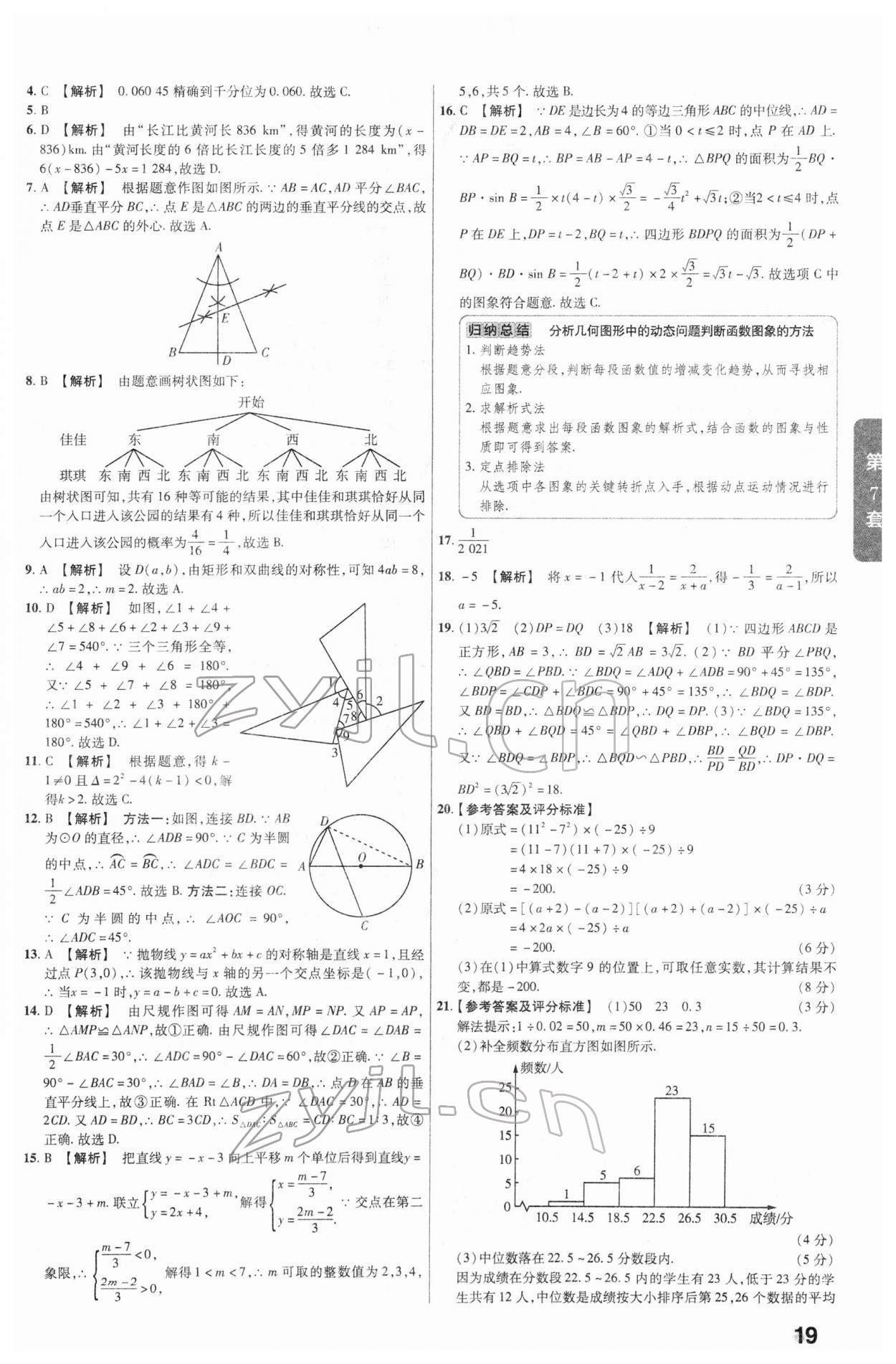 2022年金考卷河北中考45套匯編數(shù)學(xué) 參考答案第19頁(yè)