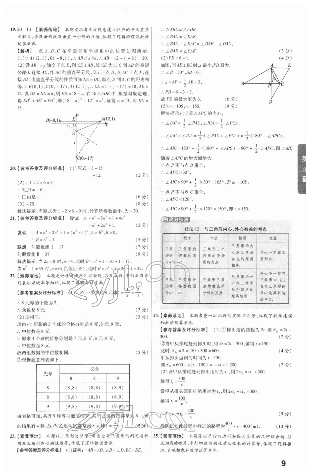 2022年金考卷河北中考45套匯編數(shù)學(xué) 參考答案第9頁(yè)