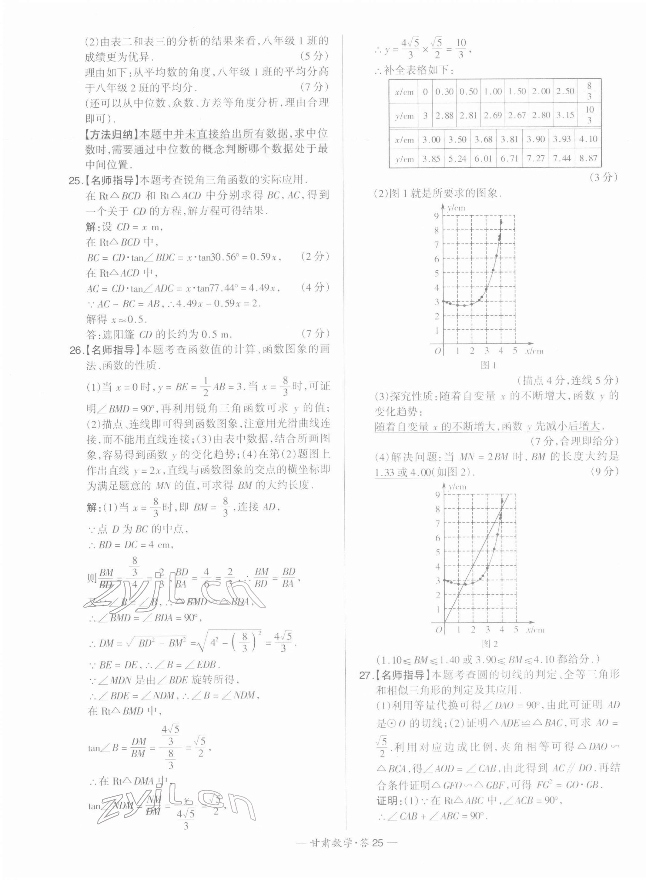 2022年天利38套中考試題精選數(shù)學(xué)甘肅專版 第25頁(yè)