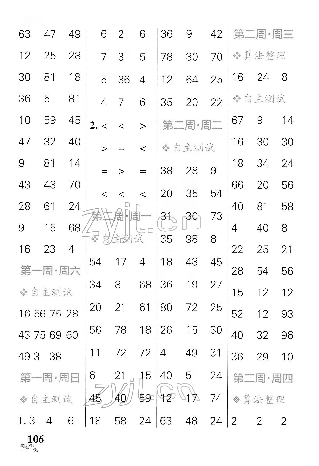 2022年小學(xué)學(xué)霸天天計(jì)算二年級(jí)數(shù)學(xué)下冊(cè)人教版 第2頁(yè)