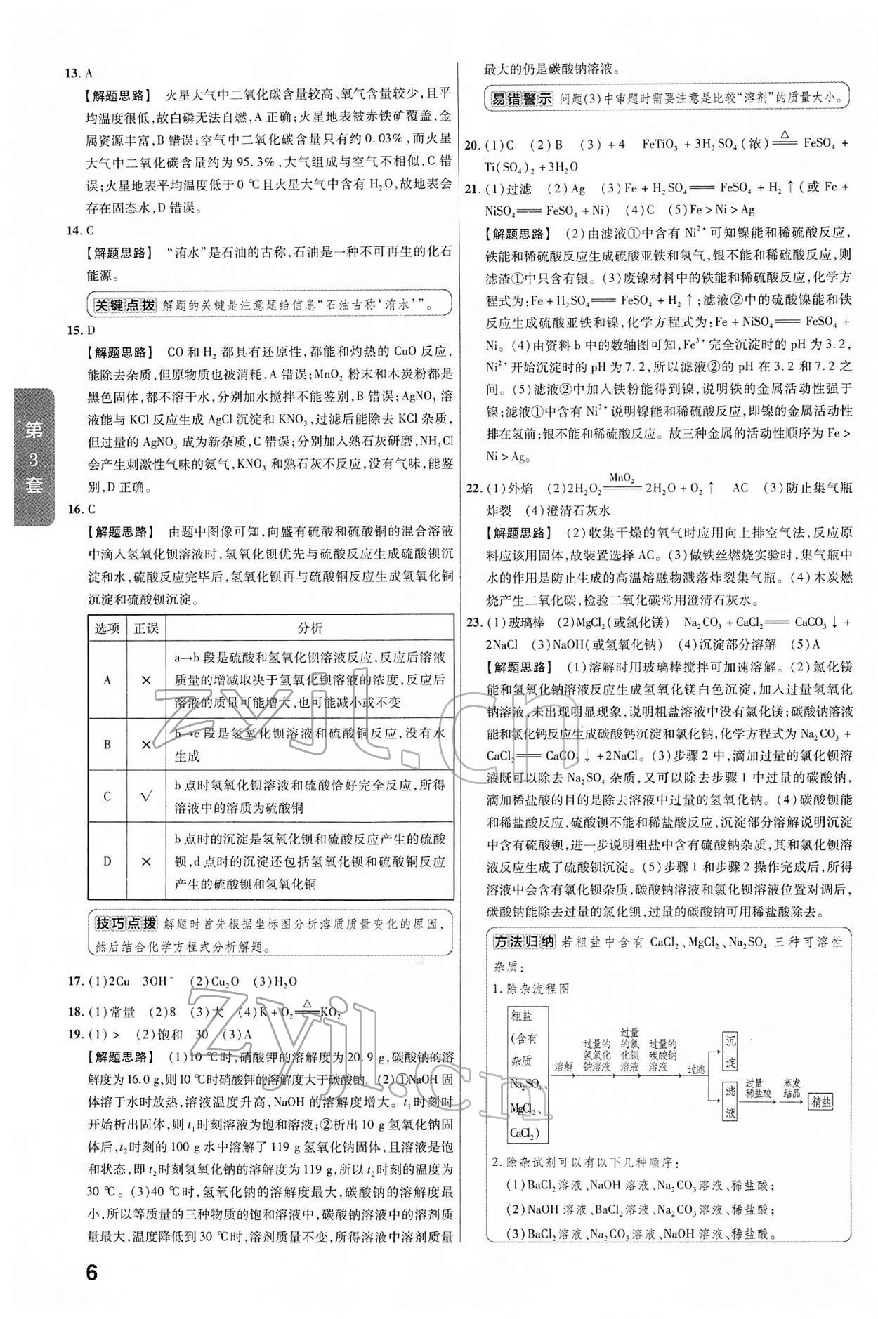 2022年金考卷中考真題匯編45套化學(xué) 第6頁