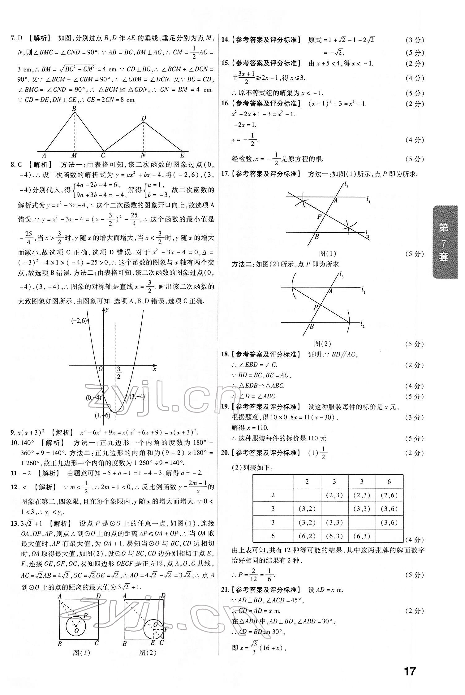 2022年金考卷中考真題匯編45套數(shù)學 第17頁