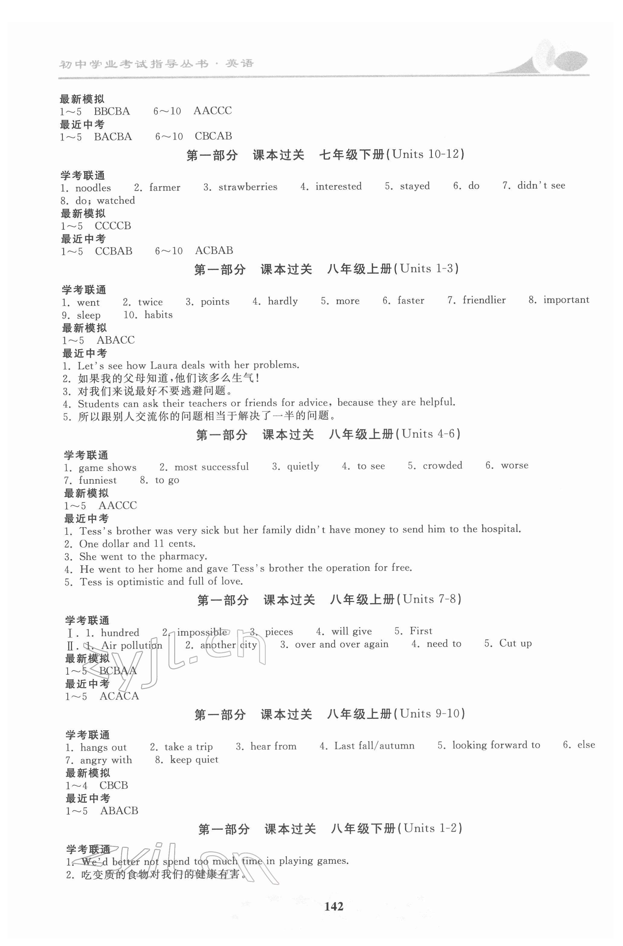 2022年初中學(xué)業(yè)考試指導(dǎo)叢書英語株洲專版 第2頁