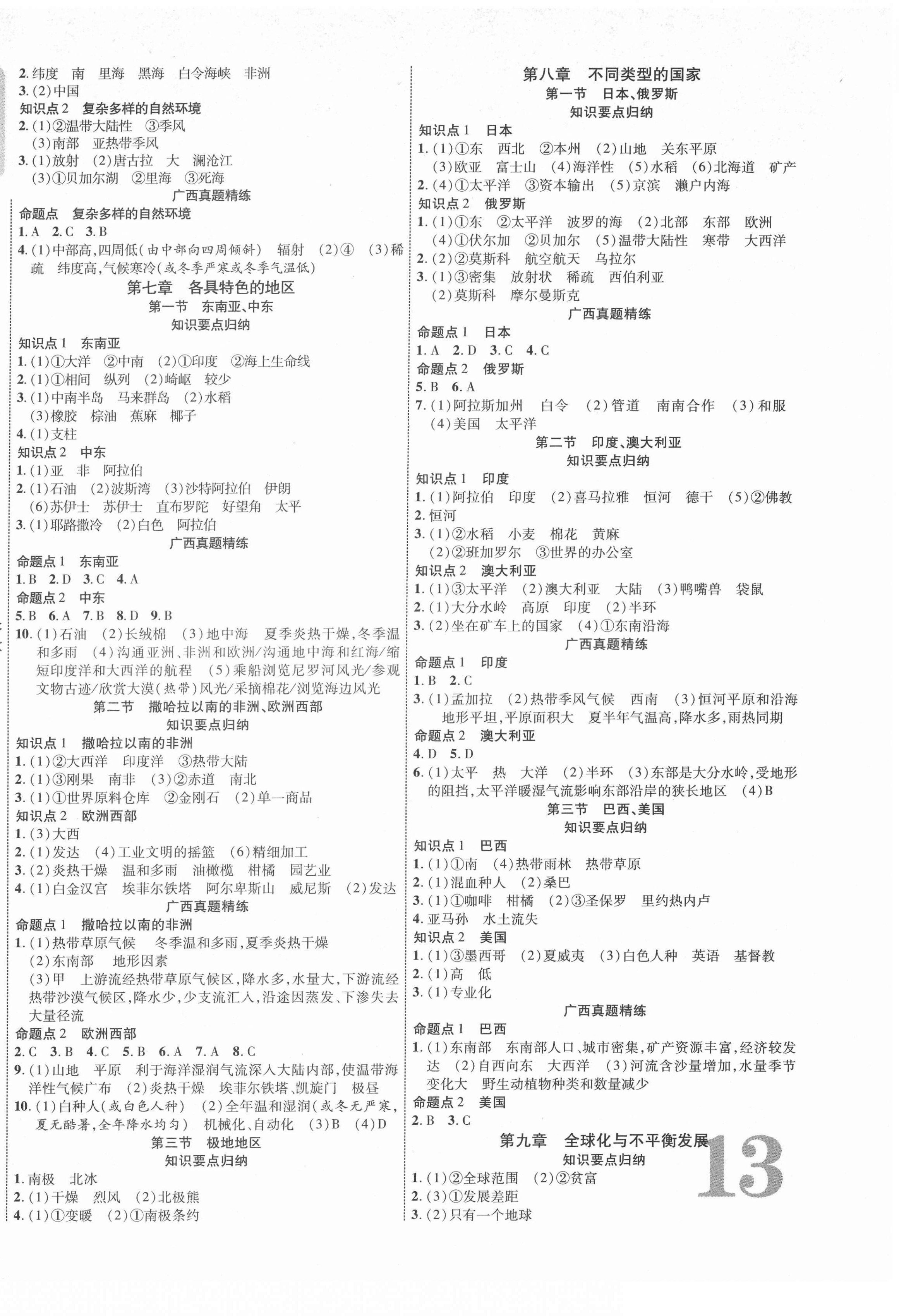 2022年广西中考优化指导地理 第2页