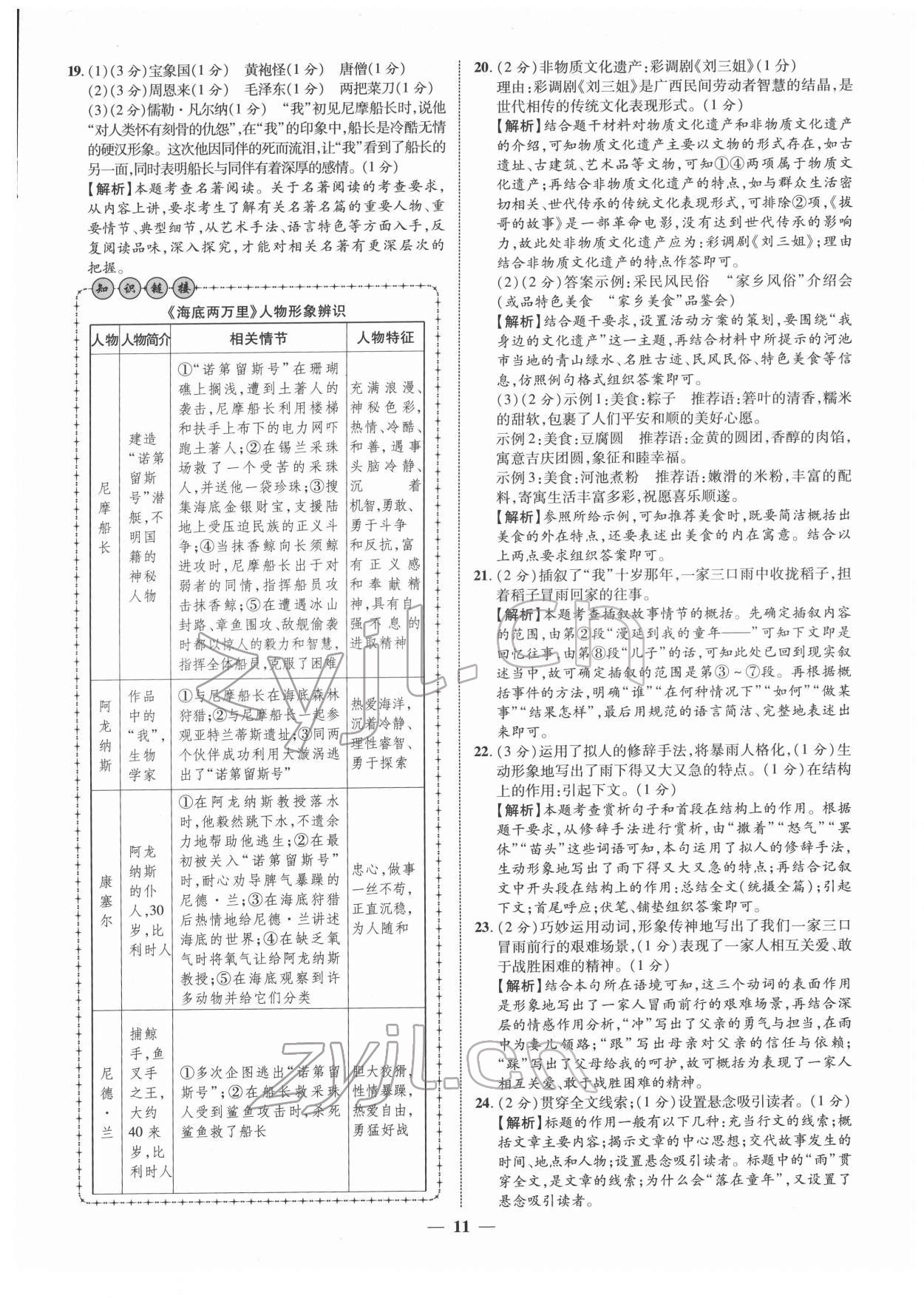 2022年中考金卷中考試題精編語文廣西專版 第11頁