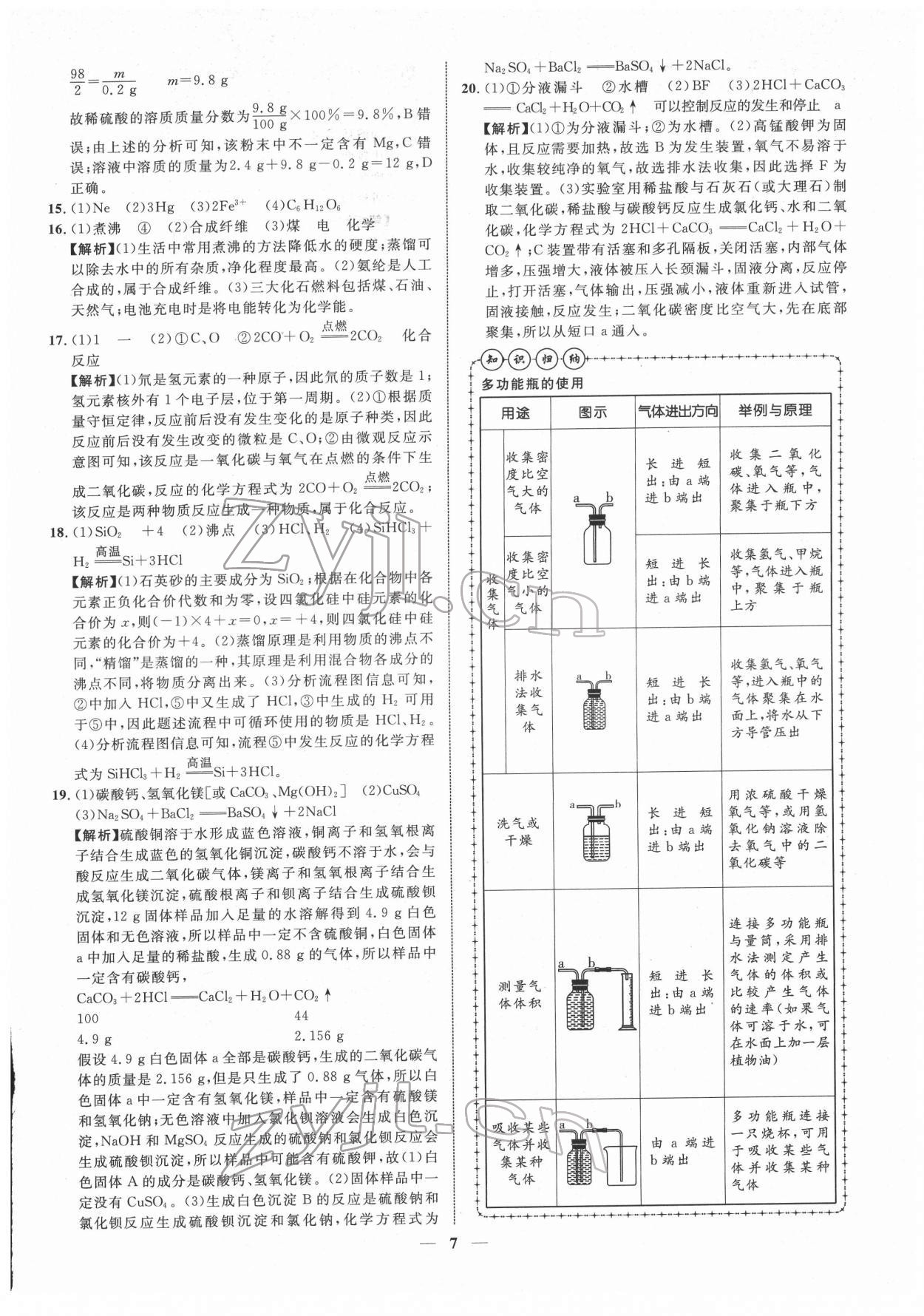 2022年中考金卷中考試題精編化學(xué)廣西專版 第7頁