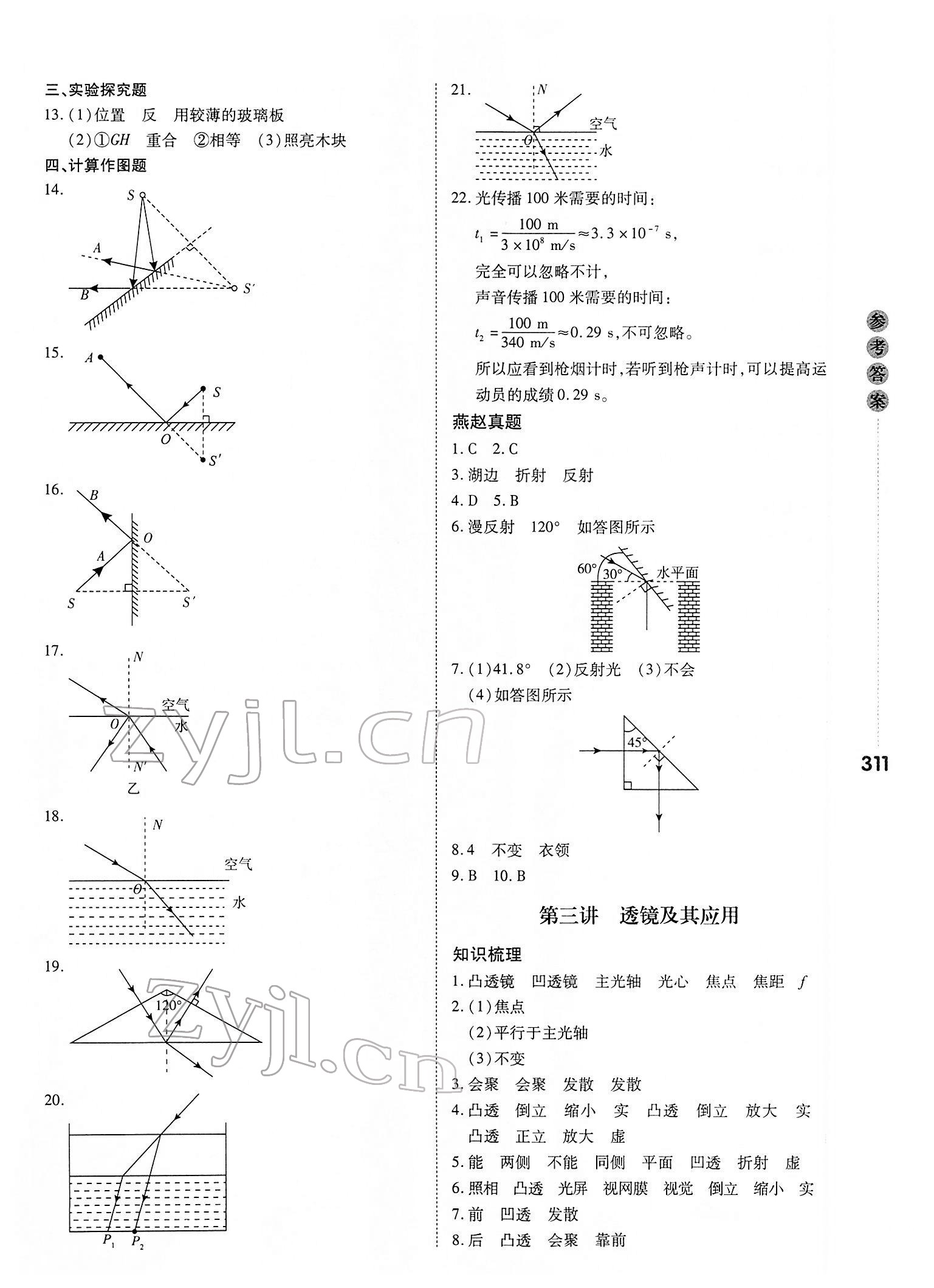 2022年中考沖鋒號物理 參考答案第3頁