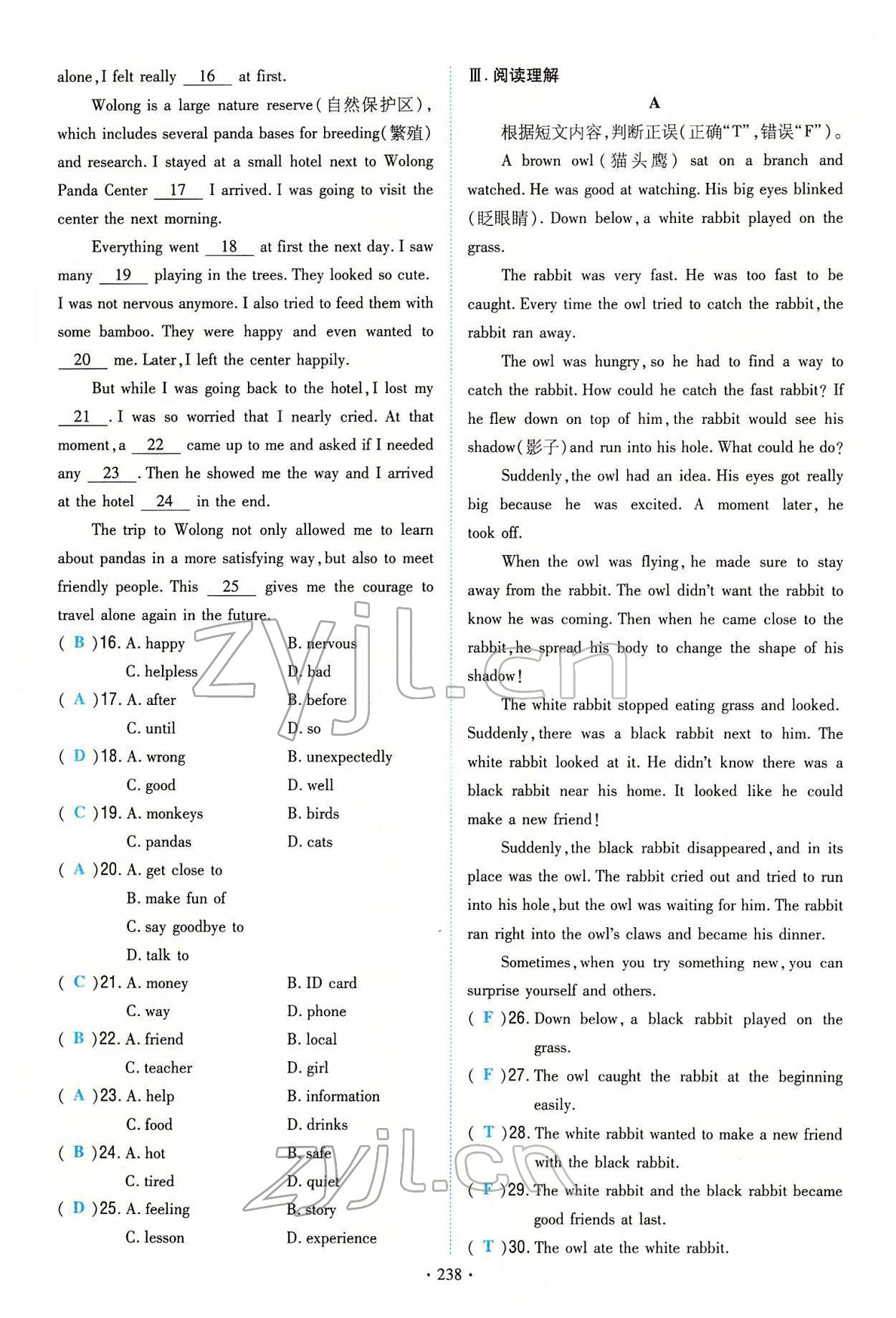 2022年云南省初中學(xué)業(yè)水平考試導(dǎo)與練英語云南專版 第10頁