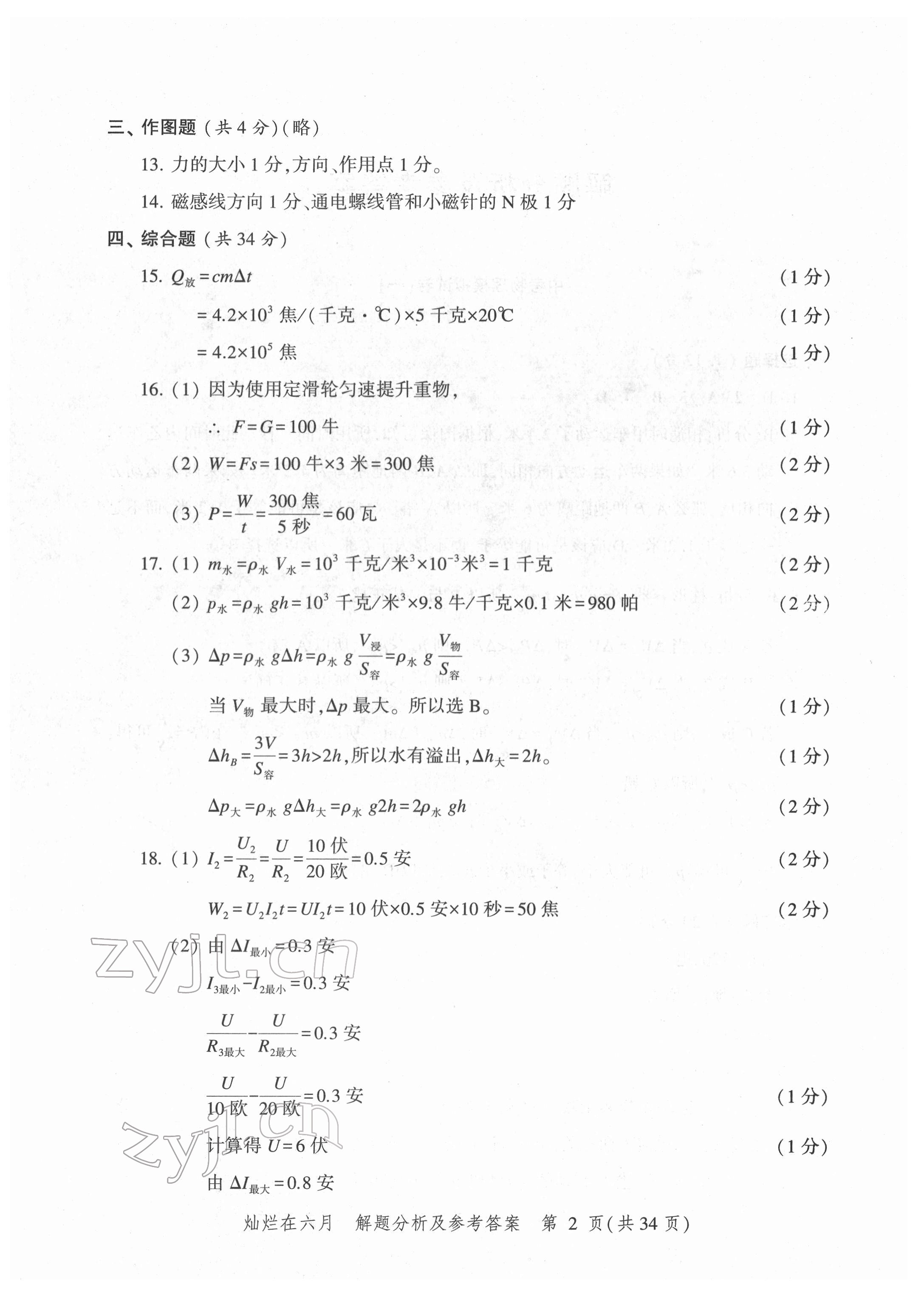 2022年灿烂在六月模拟强化测试精编物理 第2页