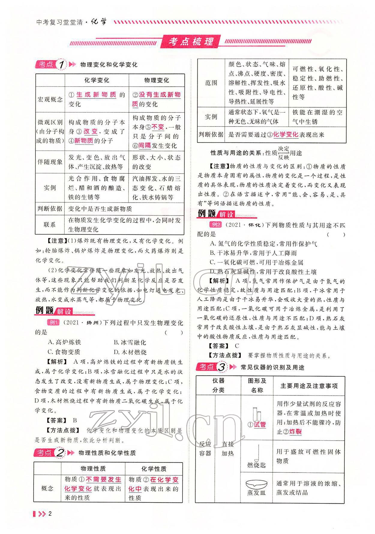 2022年名師學(xué)案中考復(fù)習(xí)堂堂清化學(xué)中考黔東南專(zhuān)版 參考答案第2頁(yè)