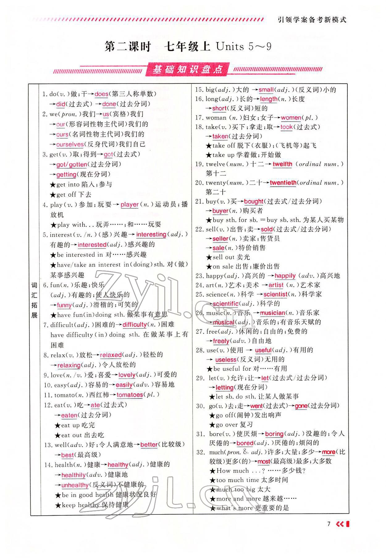 2022年名師學(xué)案中考復(fù)習(xí)堂堂清英語中考黔東南專版 參考答案第10頁