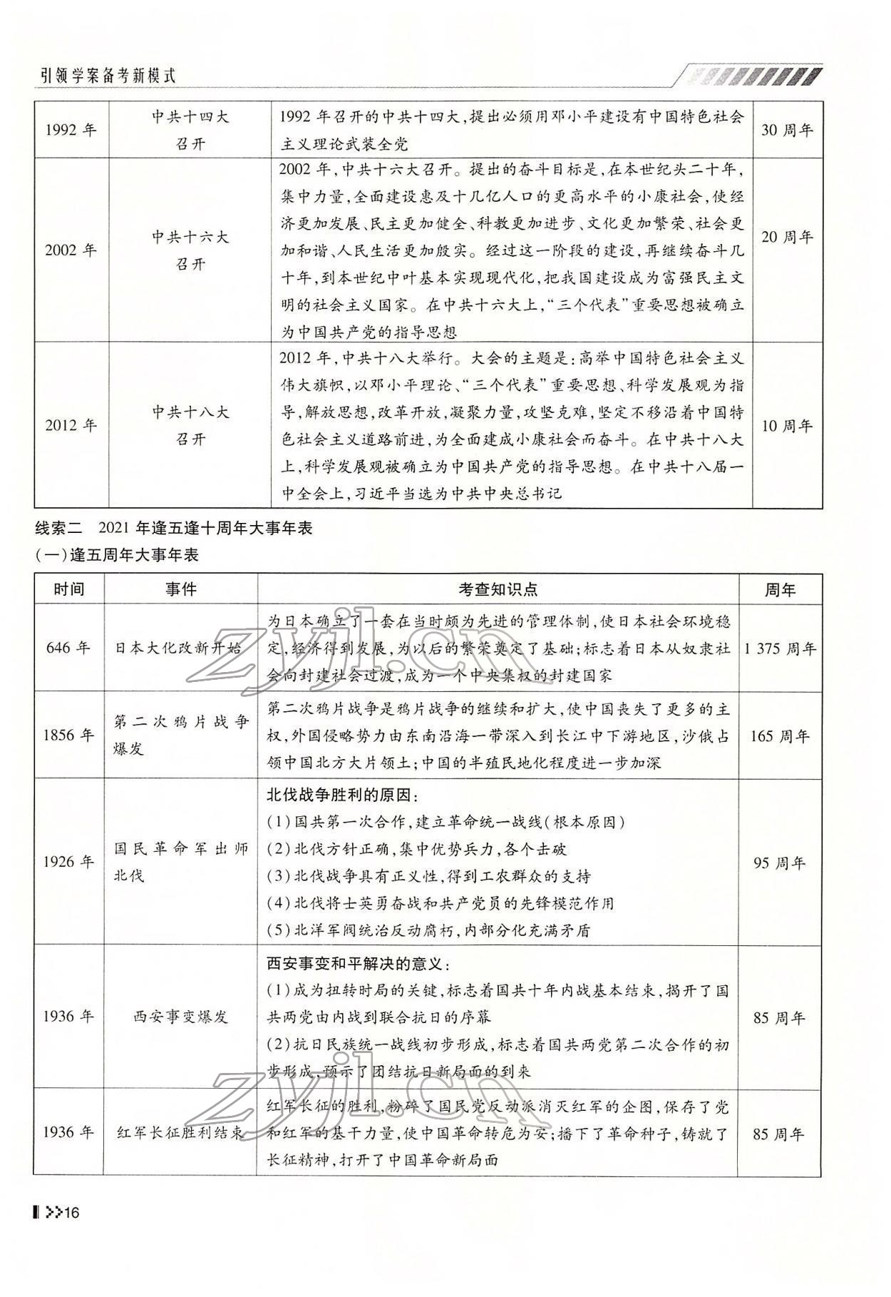 2022年名师学案中考复习堂堂清历史中考黔东南专版 参考答案第31页