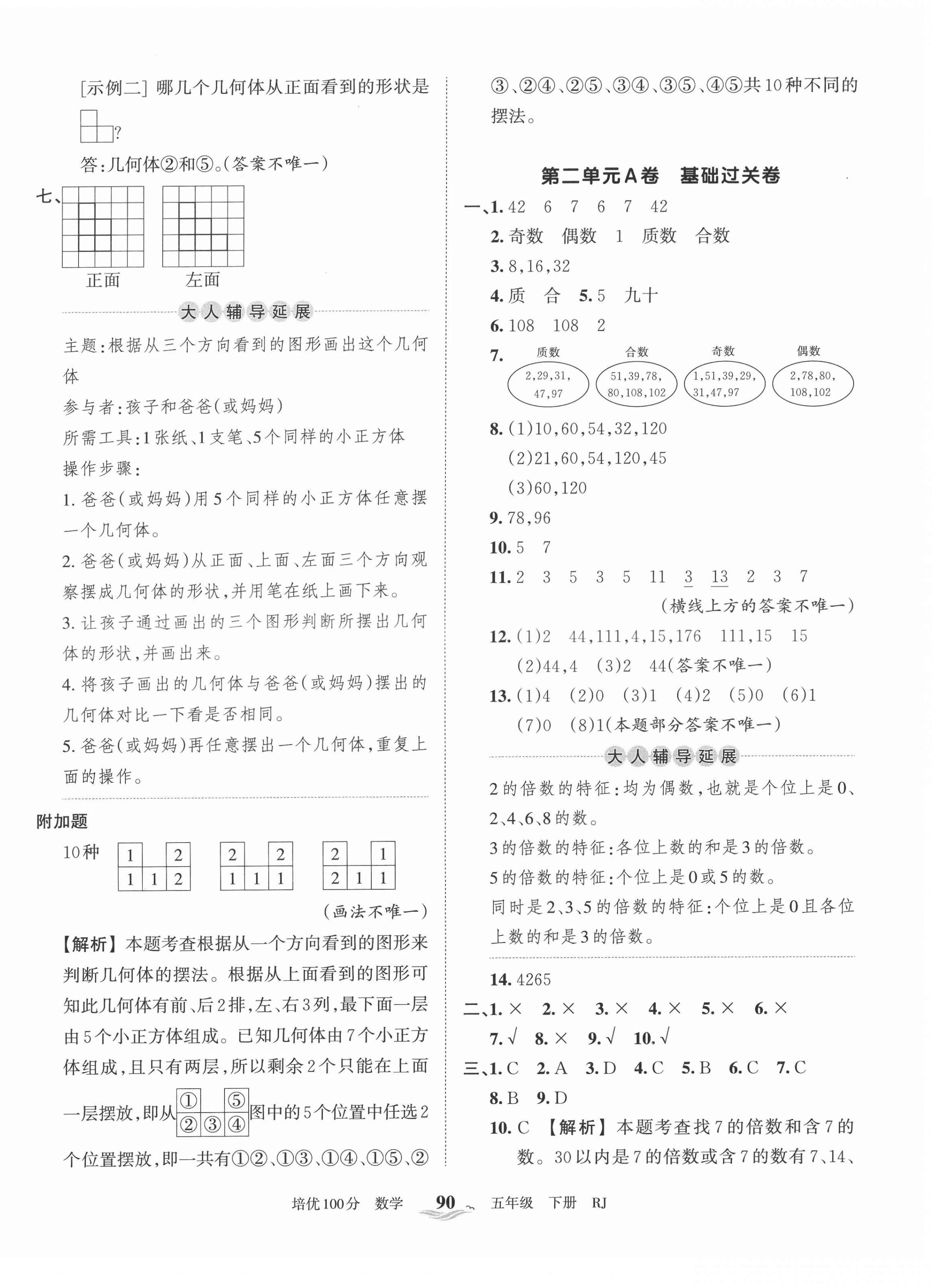 2022年王朝霞培優(yōu)100分五年級數(shù)學下冊人教版 第2頁