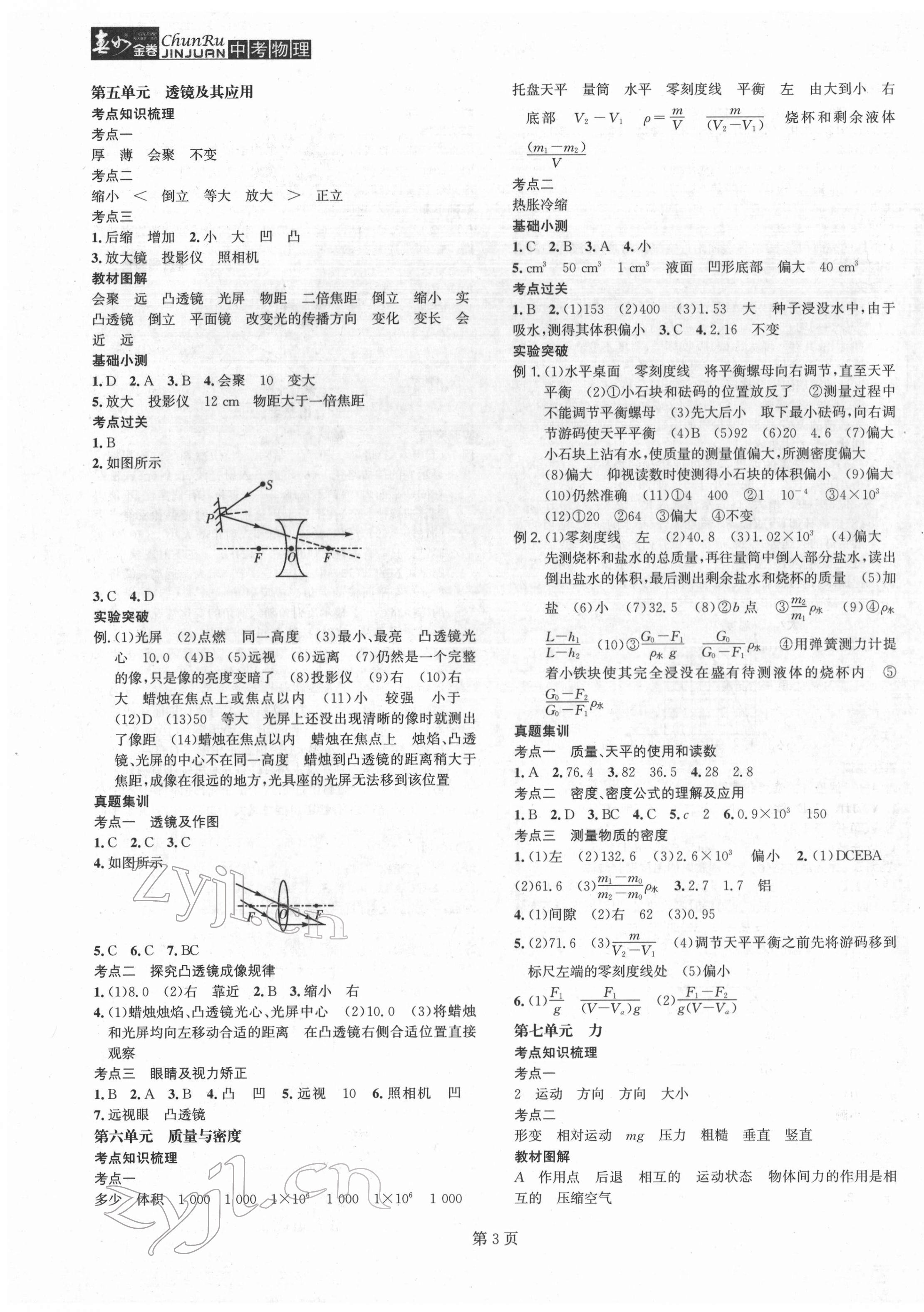 2022年春如金卷中考物理 第3页