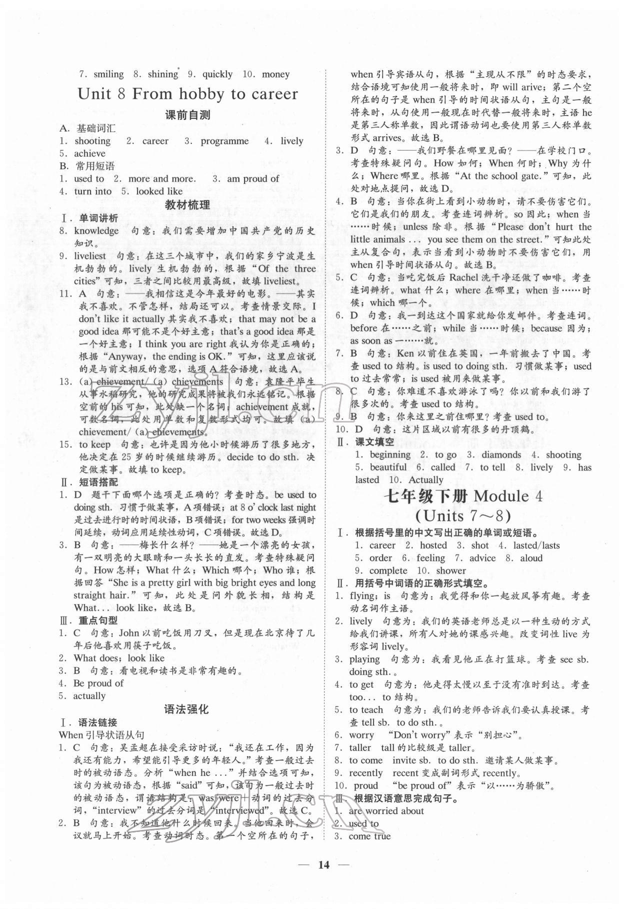 2022年名師金典英語(yǔ)深圳專版 第14頁(yè)
