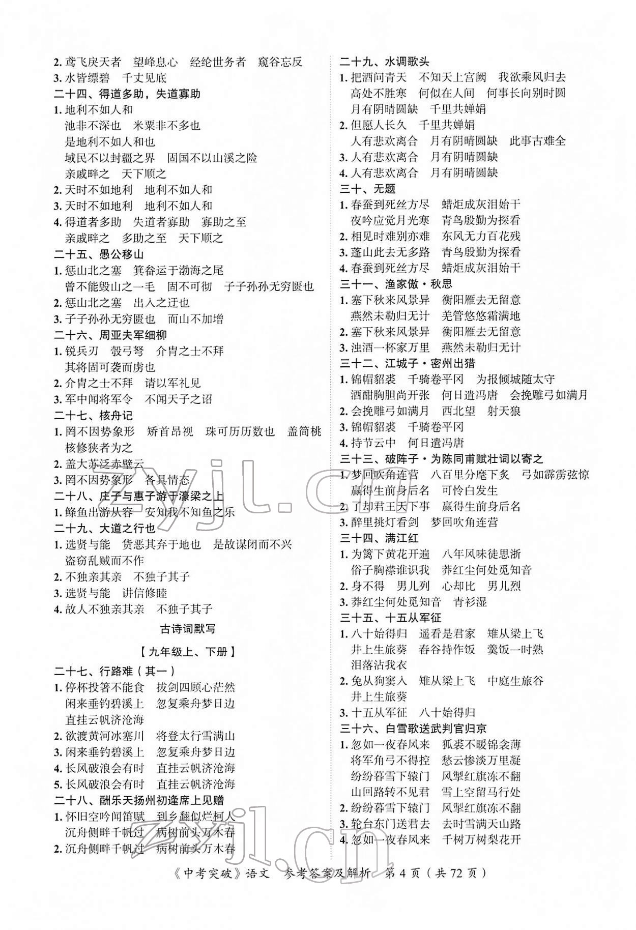 2022年中考突破語文 第4頁