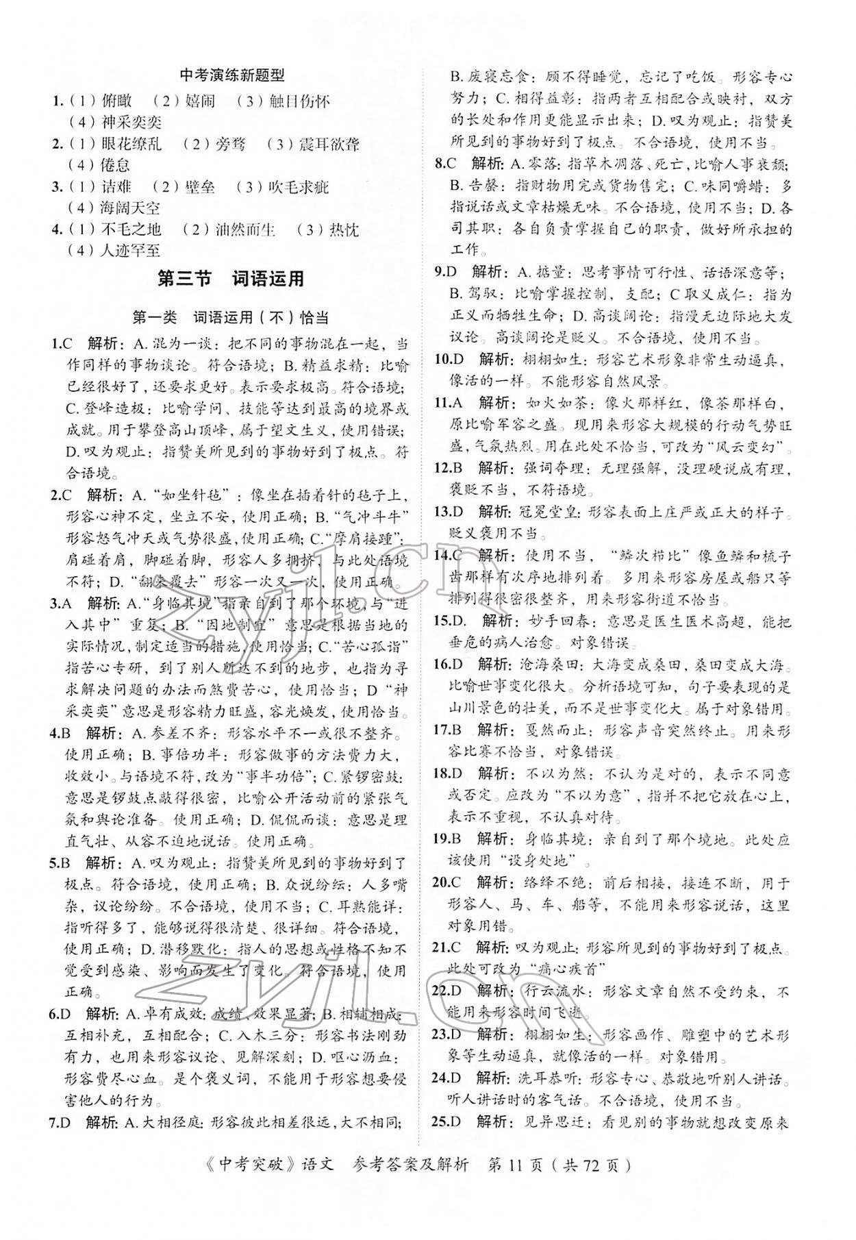 2022年中考突破語文 第11頁