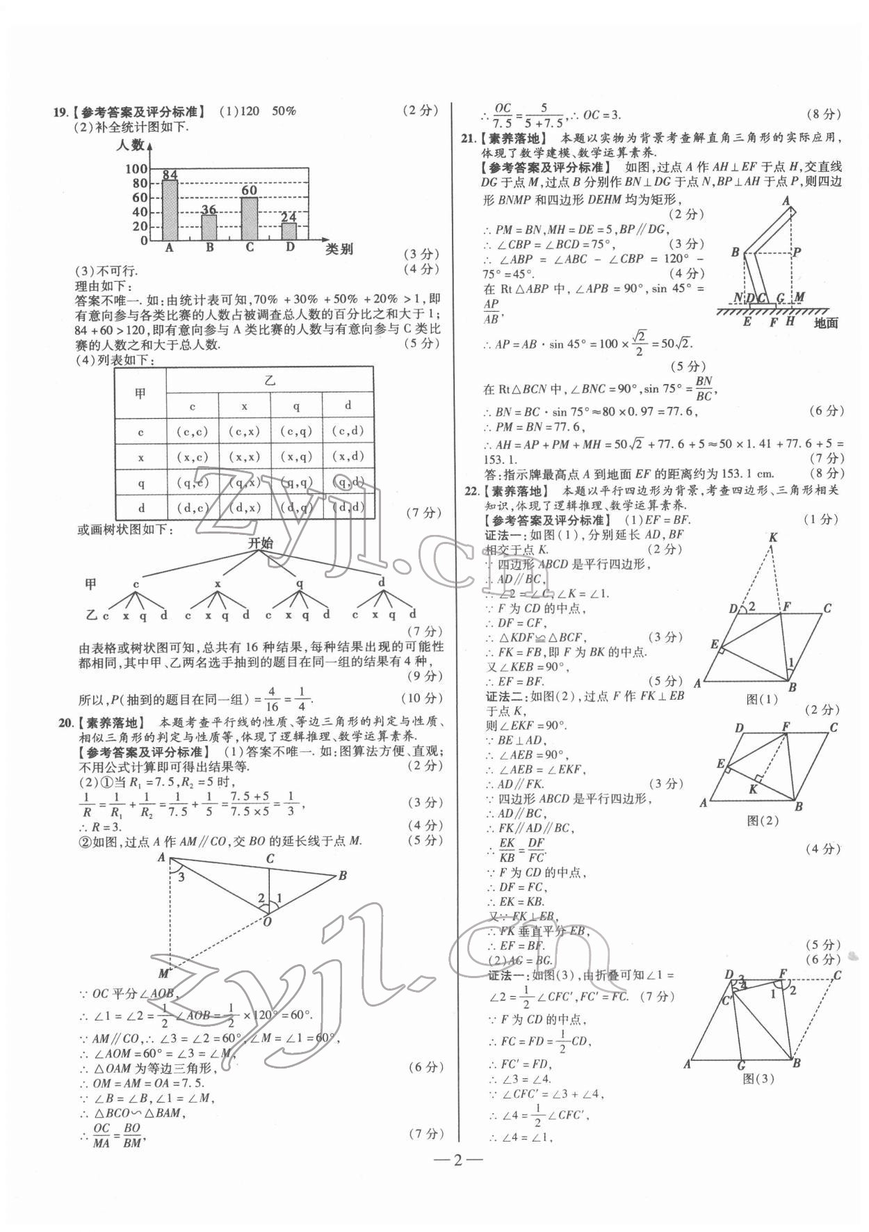 2022年金太阳教育金太阳考案数学山西专版 第2页