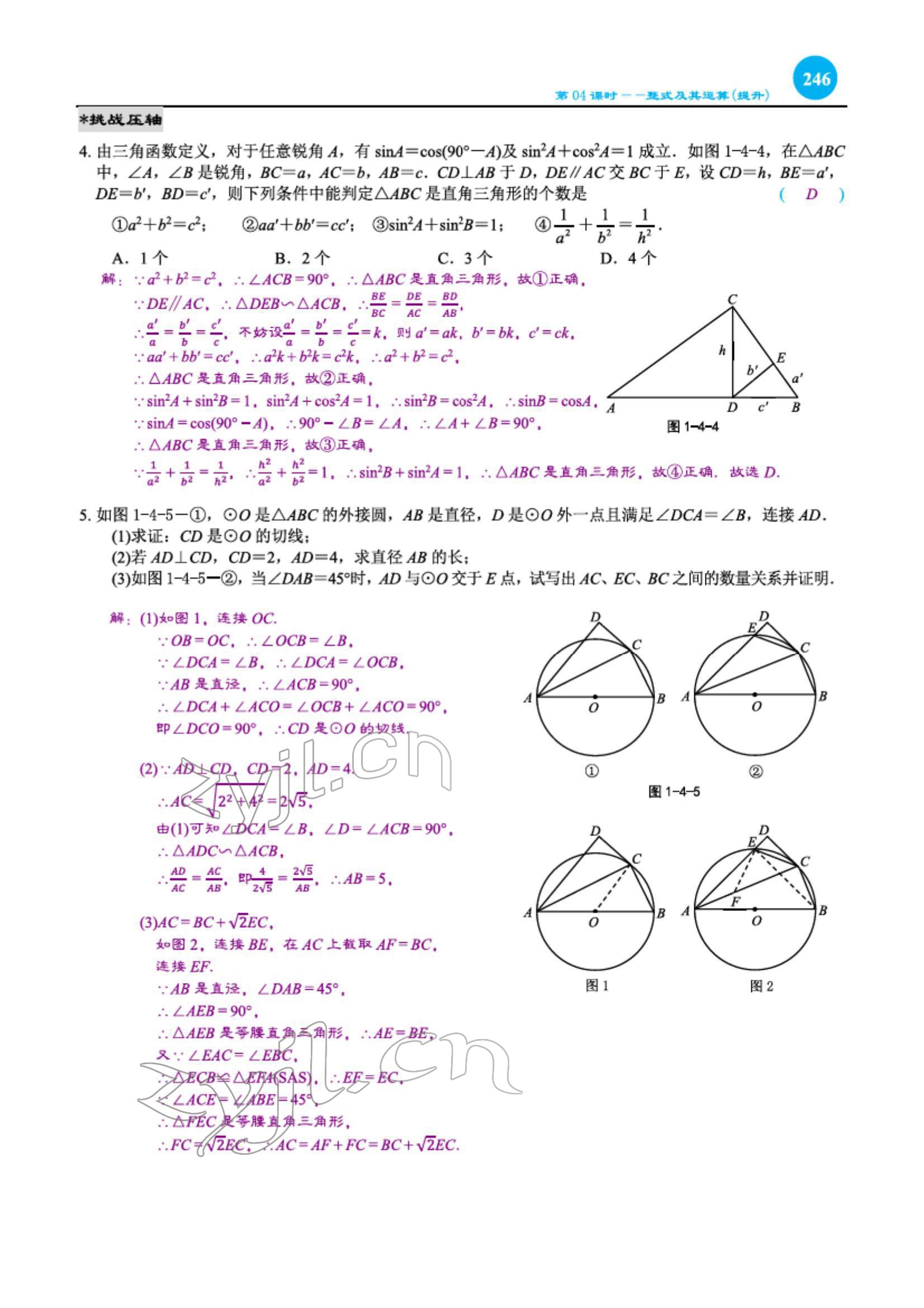 2022年綜合復(fù)習(xí)與測(cè)試黃山書社數(shù)學(xué) 第9頁(yè)