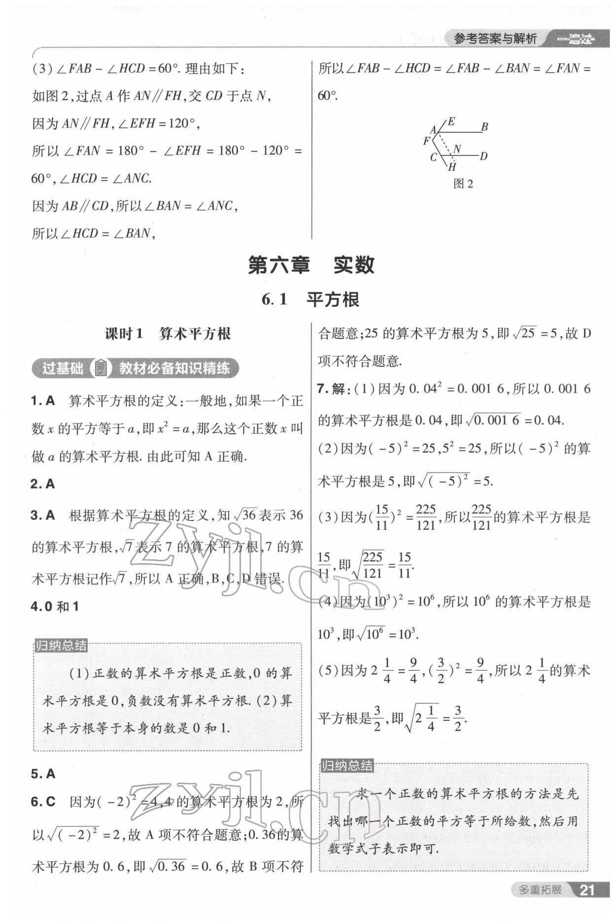 2022年一遍過七年級(jí)初中數(shù)學(xué)下冊(cè)人教版 第21頁