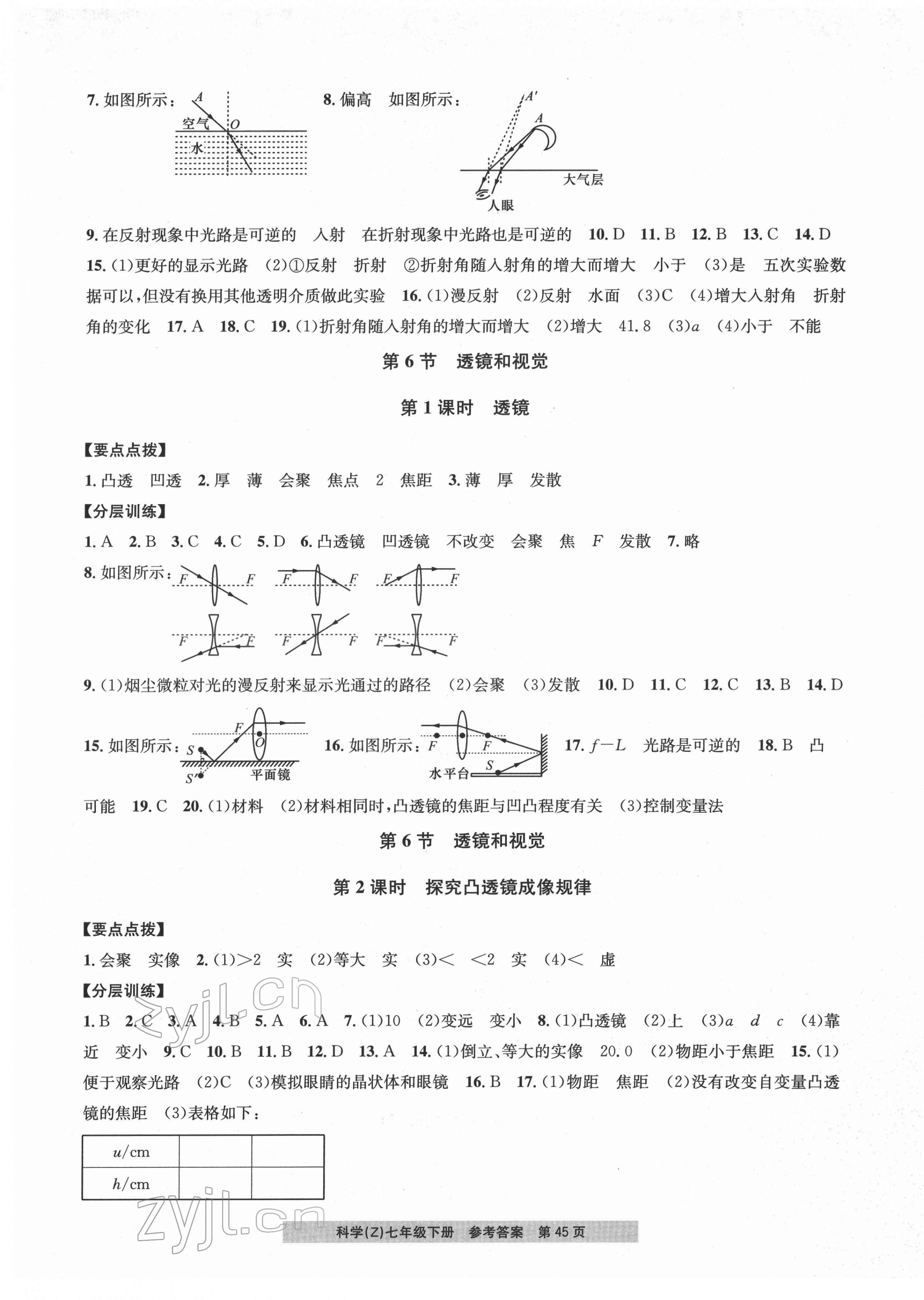 2022年習(xí)題e百課時(shí)訓(xùn)練七年級(jí)科學(xué)下冊(cè)浙教版 第9頁(yè)