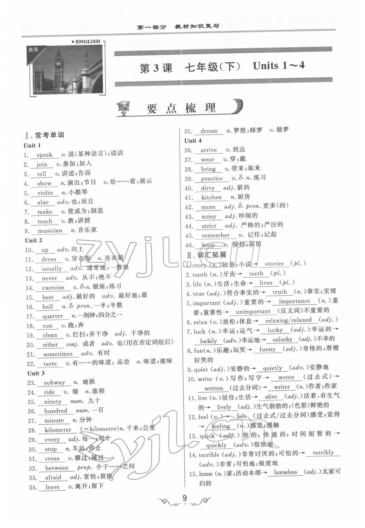 2022年簡易通中考總復(fù)習(xí)英語 參考答案第9頁