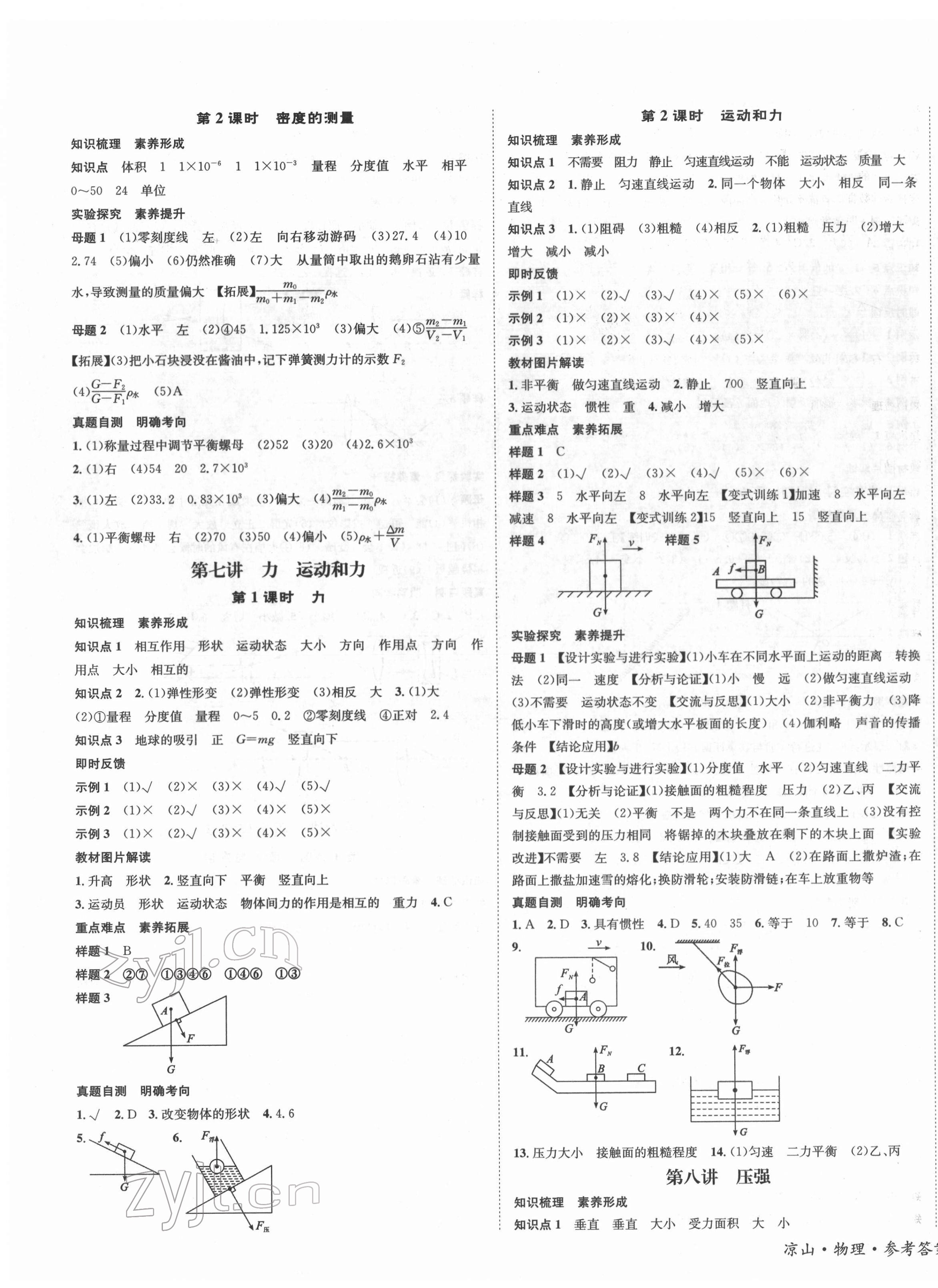 2022年國(guó)華考試中考總動(dòng)員物理涼山專版 第3頁(yè)