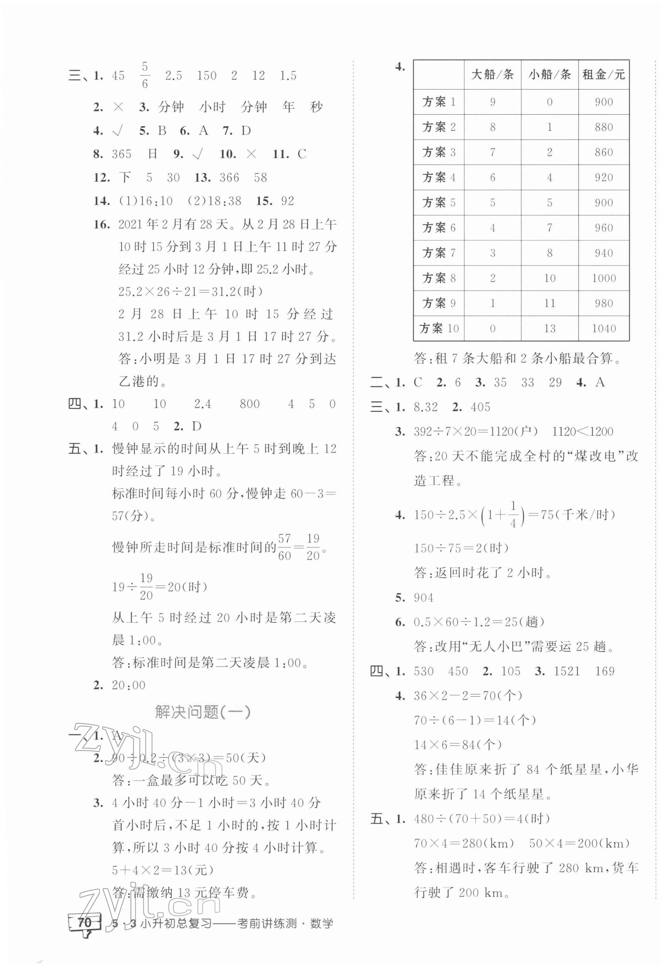 2022年53小升初總復習考前講練測數(shù)學 第3頁