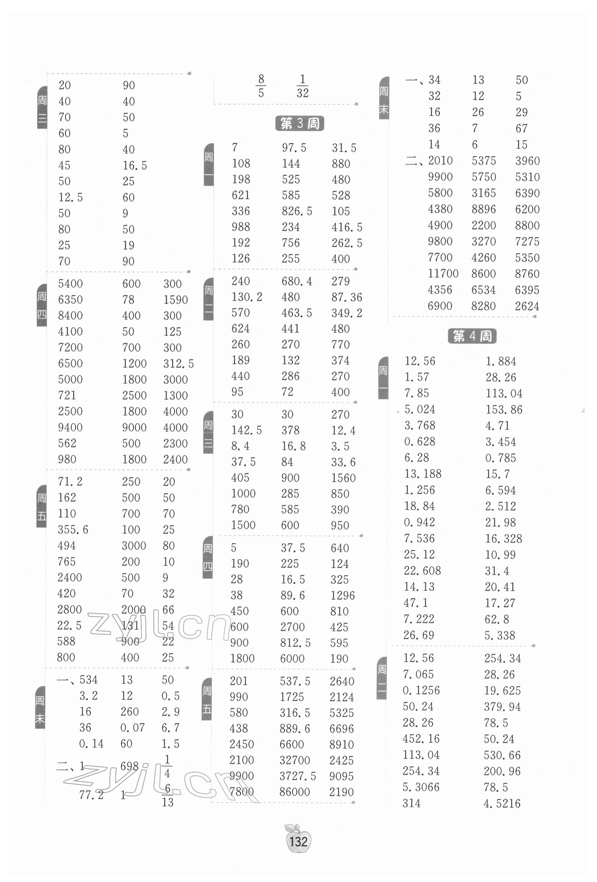 2022年計(jì)算高手六年級(jí)數(shù)學(xué)下冊(cè)人教版 參考答案第2頁(yè)